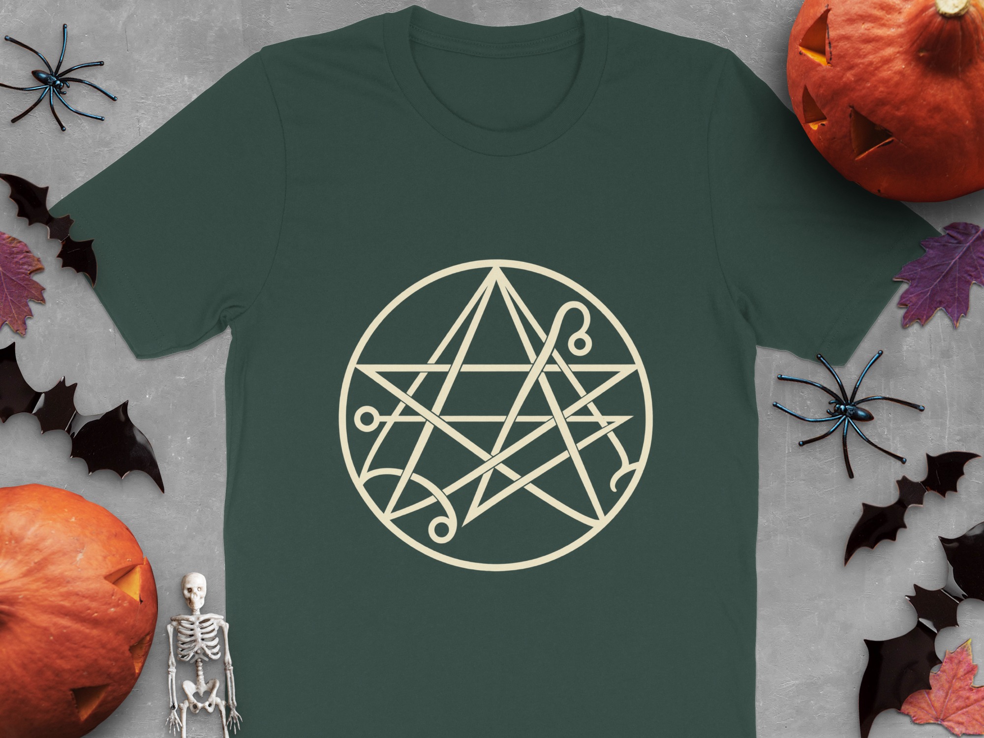 Occult Symbol Magic Circle T-Shirt, Witchy Aesthetic Mystic Pentagram Graphic Tee, Dark Academia Esoteric Spiritual Gift - Image 6