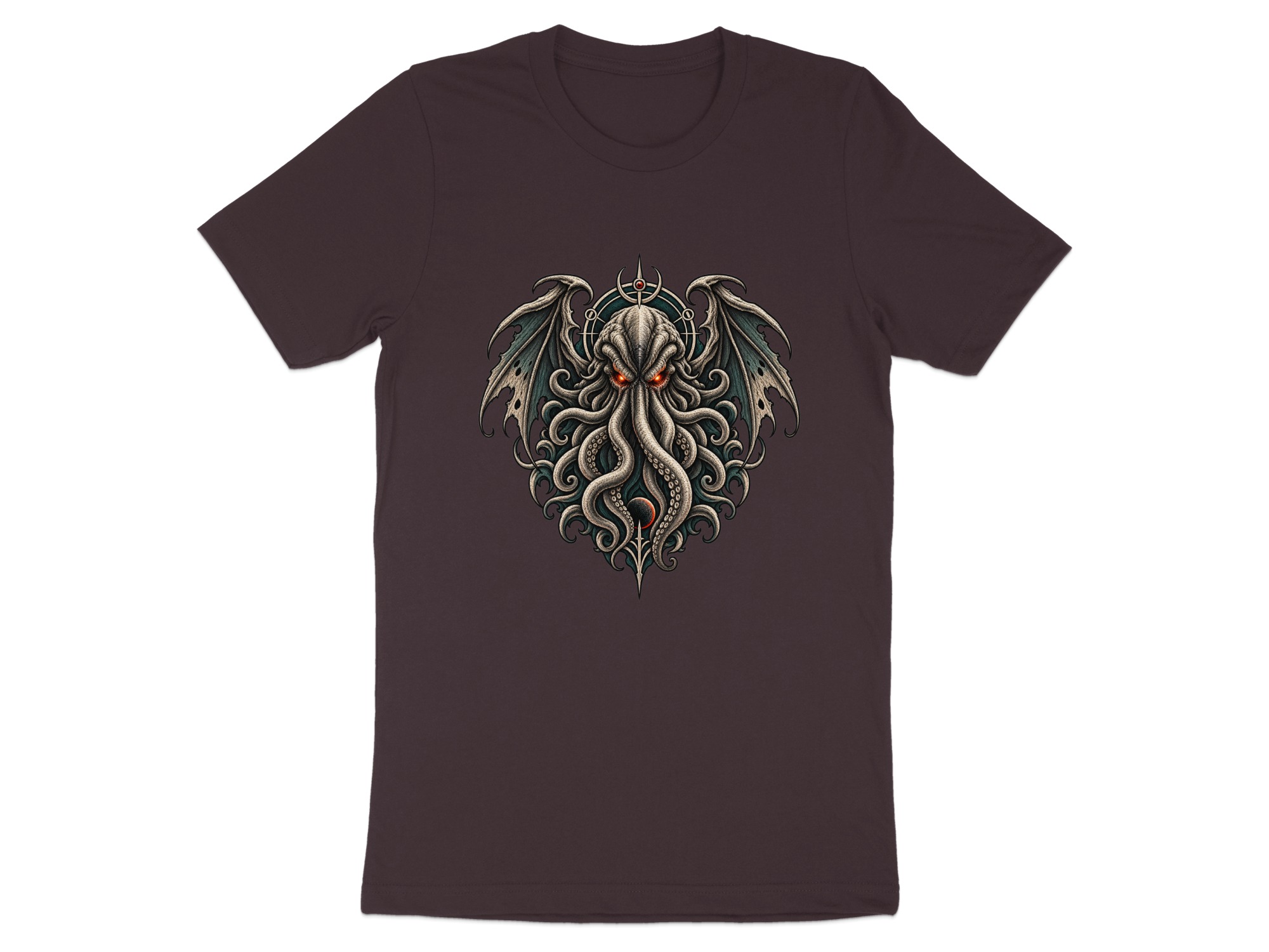 Cthulhu T-Shirt with Eldritch Tentacles & Bat Wings | Lovecraftian Mythos Dark Fantasy Gothic Horror Tee - Image 3