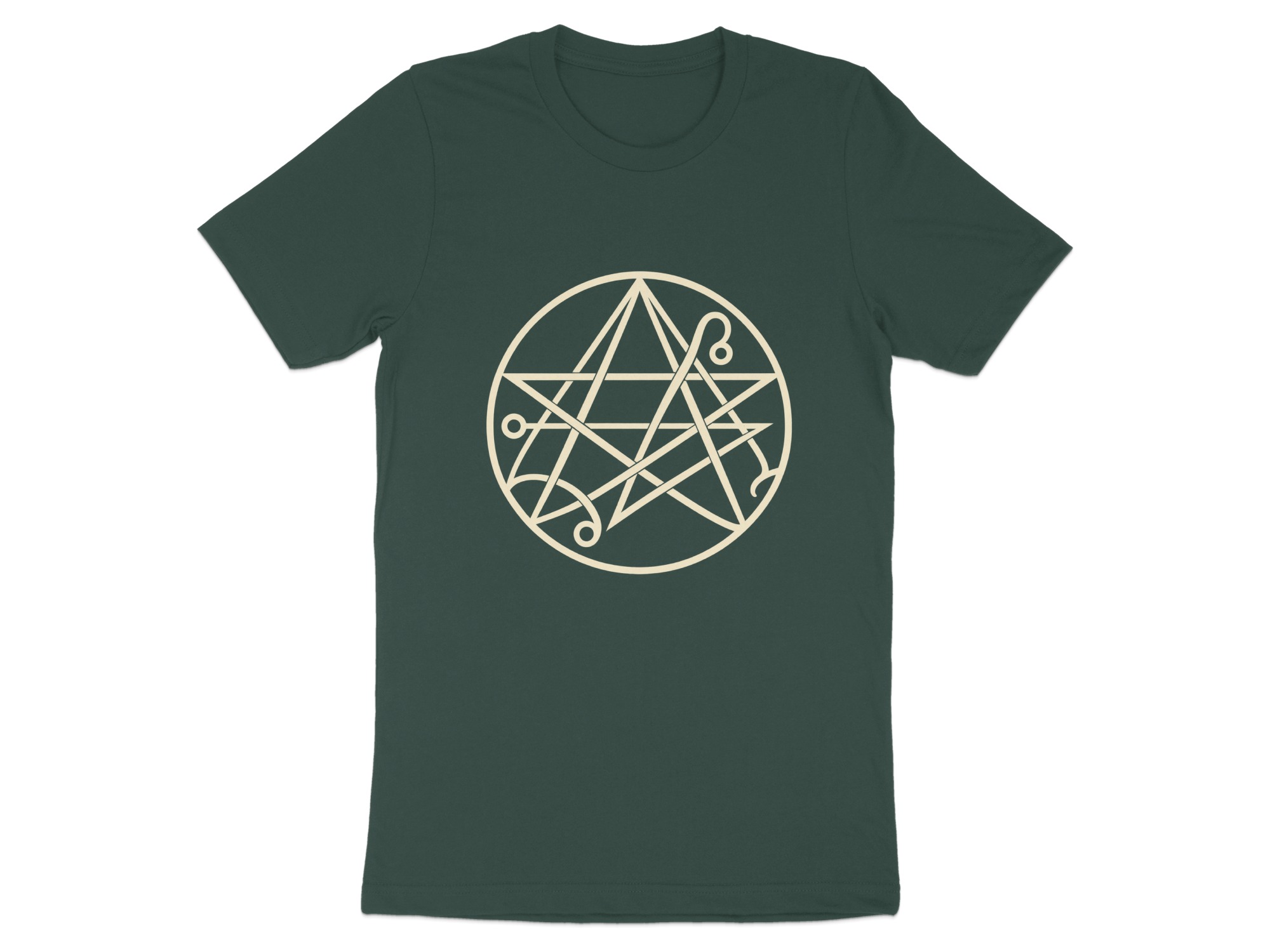 Occult Symbol Magic Circle T-Shirt, Witchy Aesthetic Mystic Pentagram Graphic Tee, Dark Academia Esoteric Spiritual Gift - Image 2