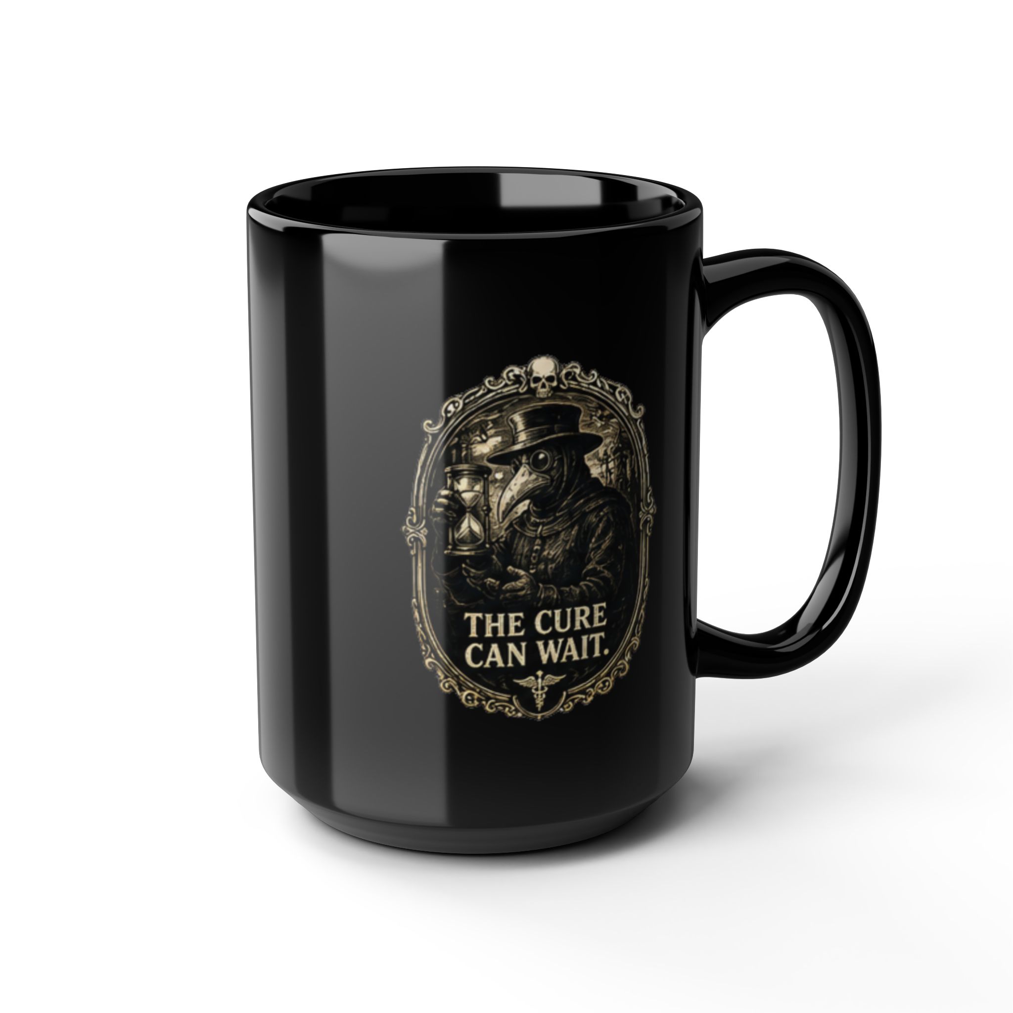 Gothic Plague Doctor Mug 'The Cure Can Wait' | Dark Academia History Coffee Cup, Macabre Medical Gift, Steampunk Art Tea Mug - Image 12