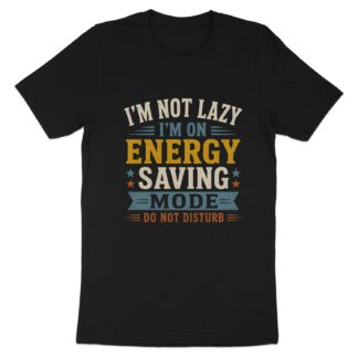Energy Saving Mode T-Shirt Funny Sarcastic Shirt Retro Lazy Quote Graphic Tee Introvert Tee Cute Nap Lover Shirt Fun Gag Gift for Him Her