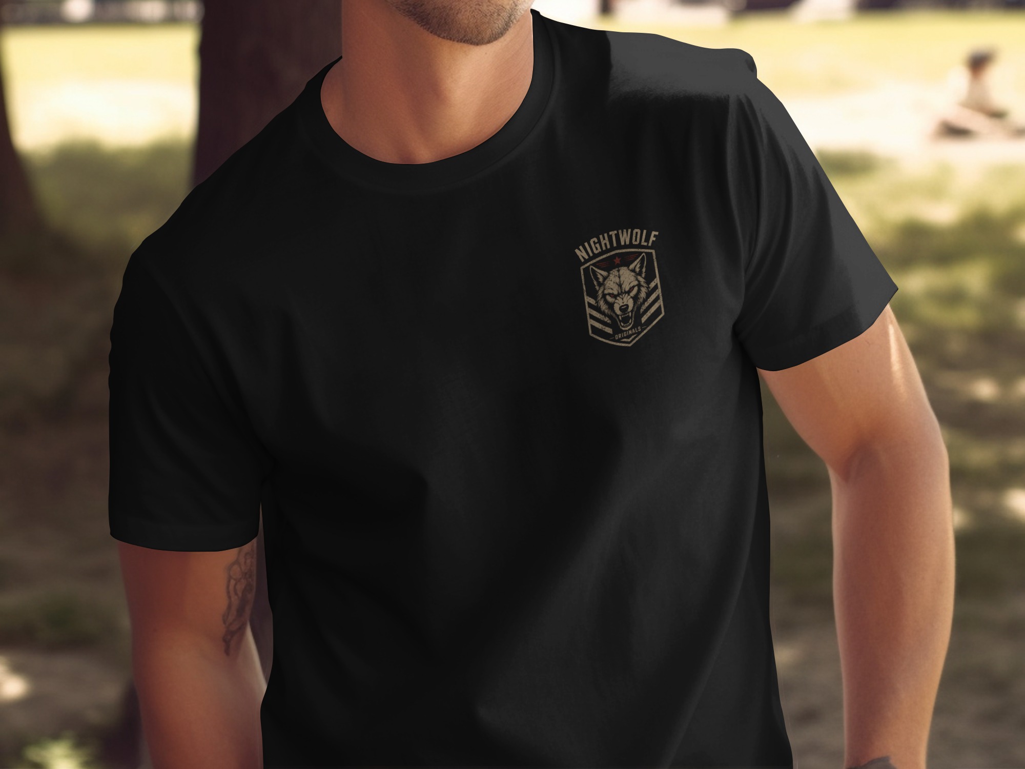 Nightwolf Originals T-Shirt | Vintage Distressed Wolf Graphic Tee for Men | Rugged Animal Print Shirt Gift - Image 7