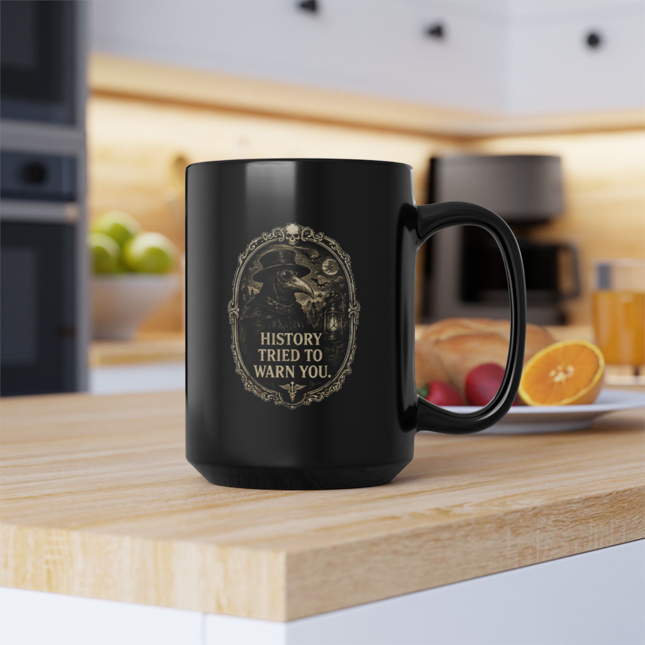 Plague Doctor Coffee Mug, History Tried To Warn You Dark Academia Gothic Gift Cup, Unique Steampunk Vibe Tea Mug - Image 13