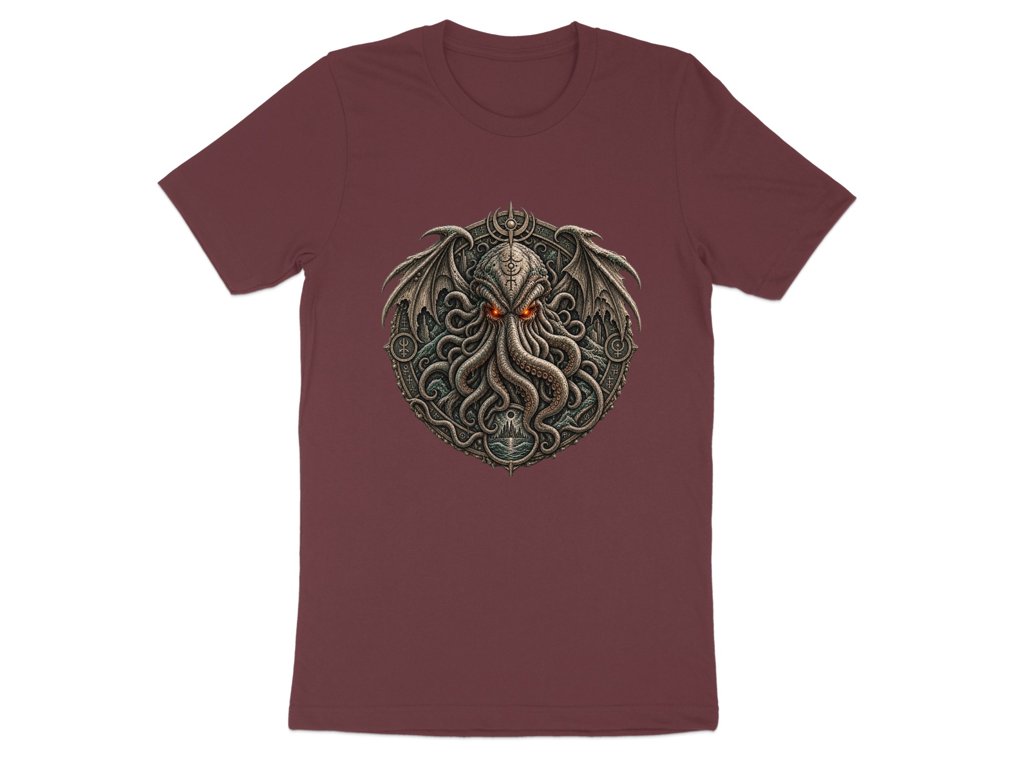 Lovecraftian Cthulhu Mythos Eldritch Horror T-Shirt, Dark Academia Gothic Cosmic Cult Tentacle Monster Tee, Unique Fantasy Gamer Gift - Image 3