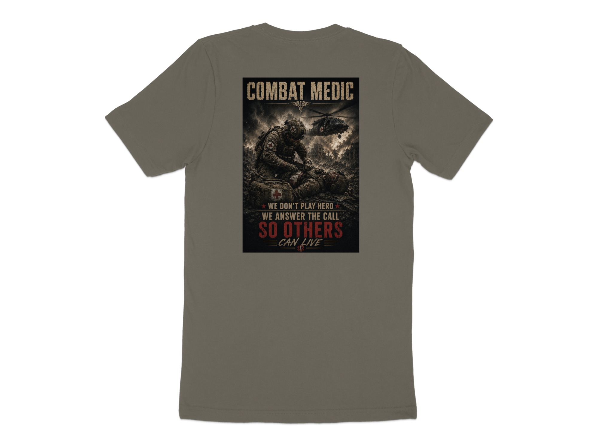 TITLE Combat Medic T-Shirt, So Others May Live, Army 68W Military Medic Shirt, Veteran Tactical Medical Gift, Star of Life Graphic Tee - Image 11