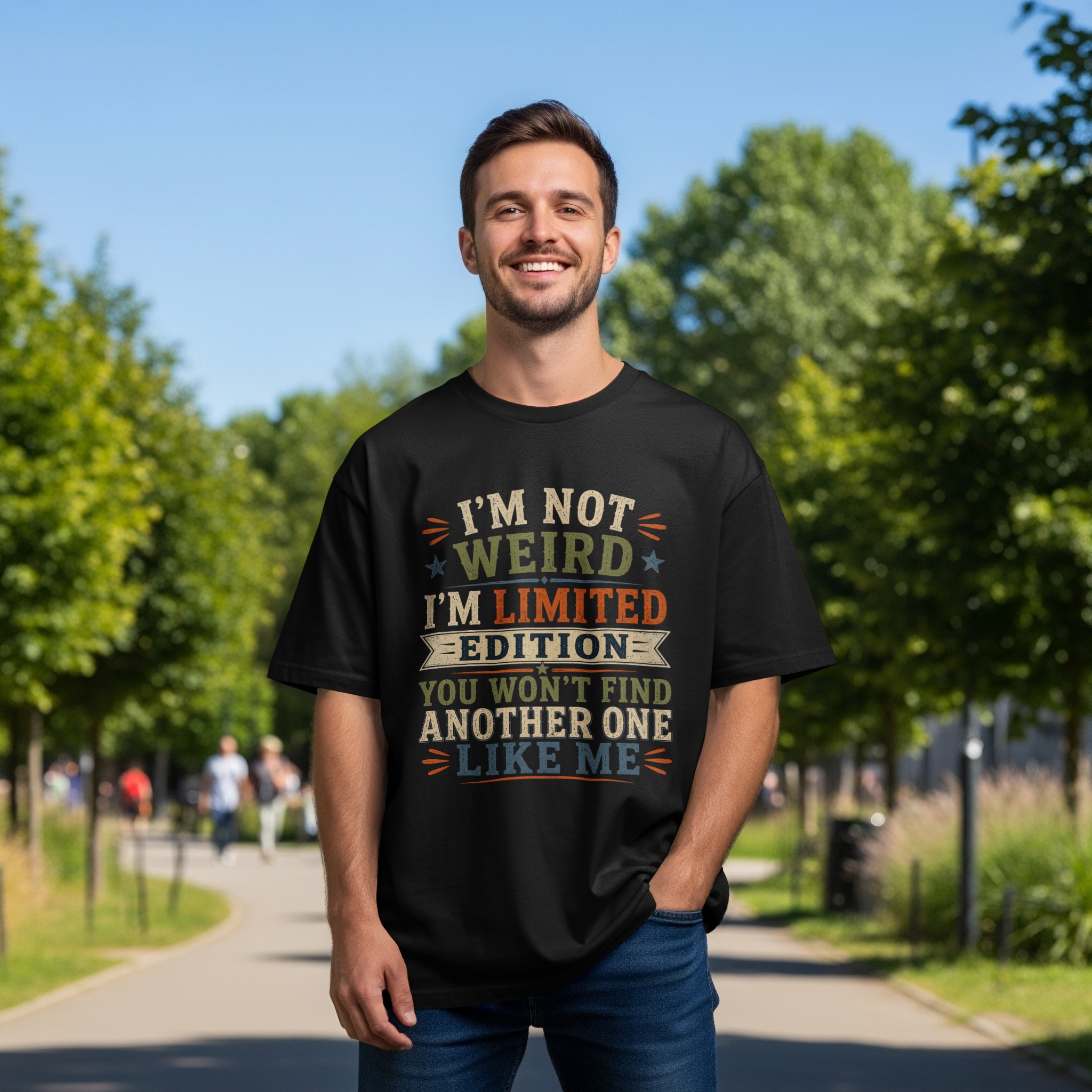 Im Not Weird Im Limited Edition Shirt, Funny Sarcastic Graphic T-Shirt, Retro Vintage Humor Tee, Quirky Quote Top, Fun Gift for Best Friend - Image 5