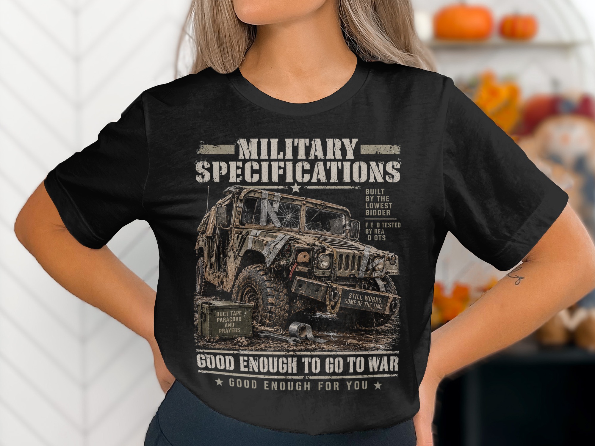 Military Humor T-Shirt Funny Veteran Shirt Military Specs Graphic Tee Sarcastic Army Gift Tactical Mechanic Shirt Funny Gift for Him