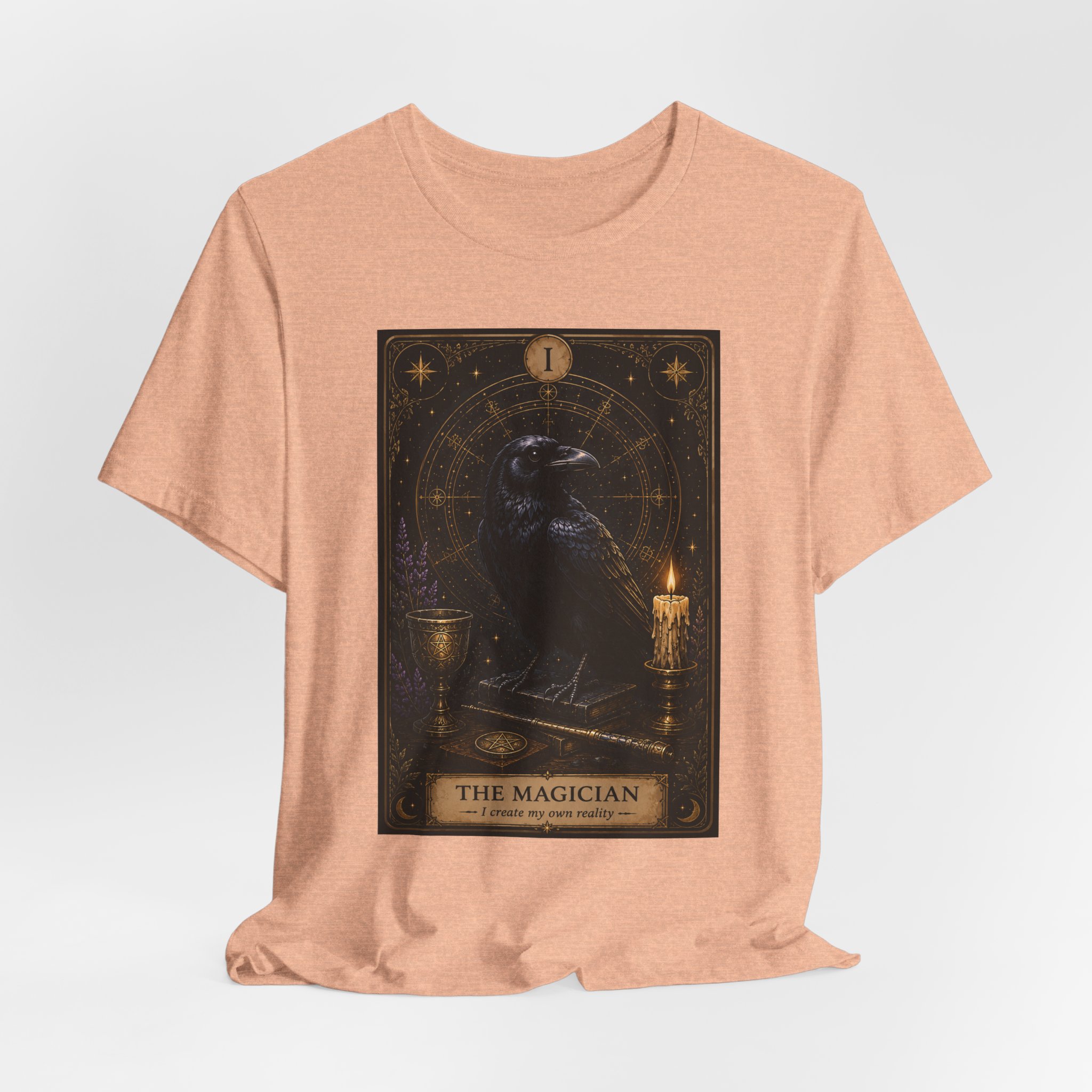 The Magician Tarot Crow T-Shirt | Occult Tarot Card Illustration - Image 10