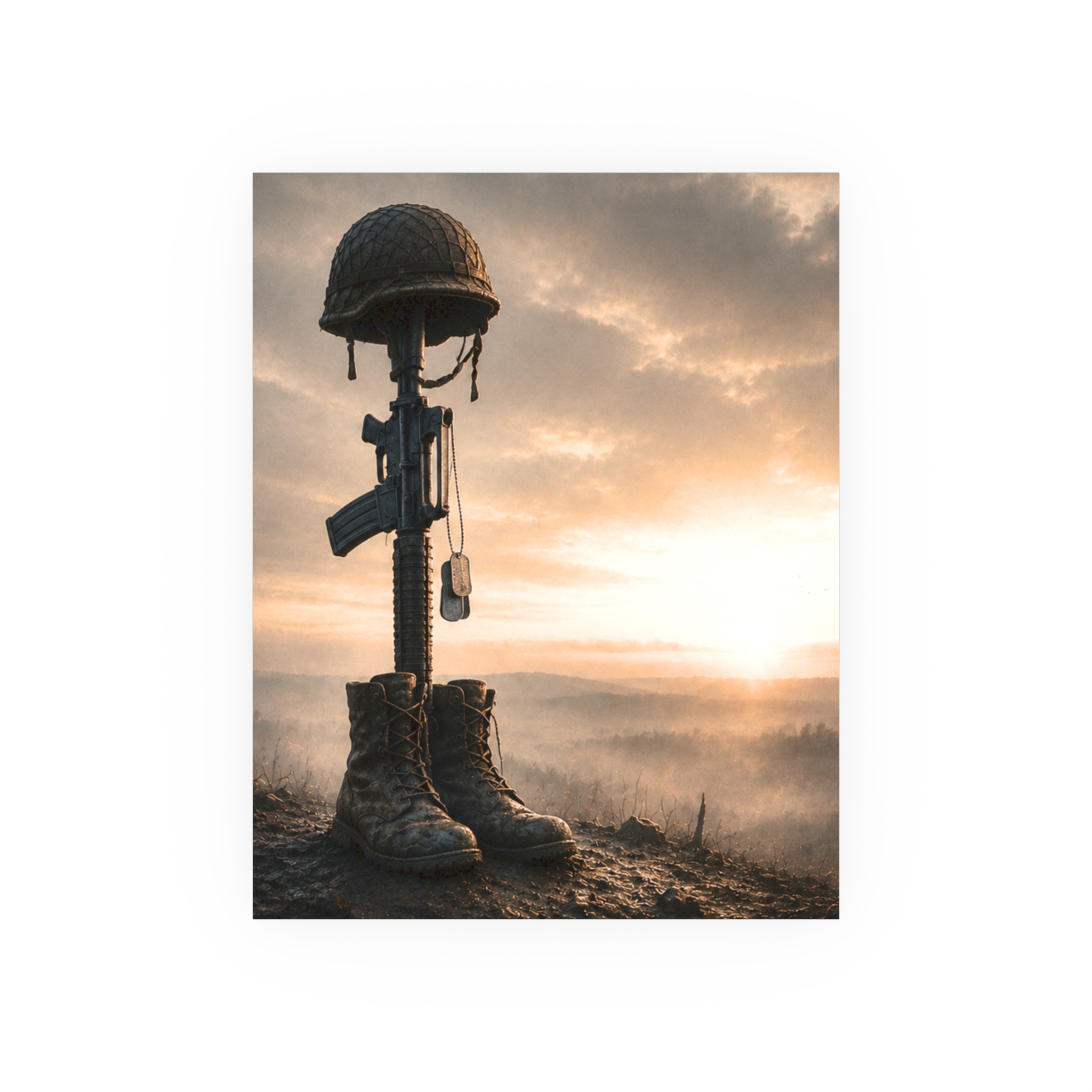 Fallen Soldier Memorial Poster | Military Tribute Wall Art Print, Veteran Remembrance Decor, Patriotic Gift - Image 7