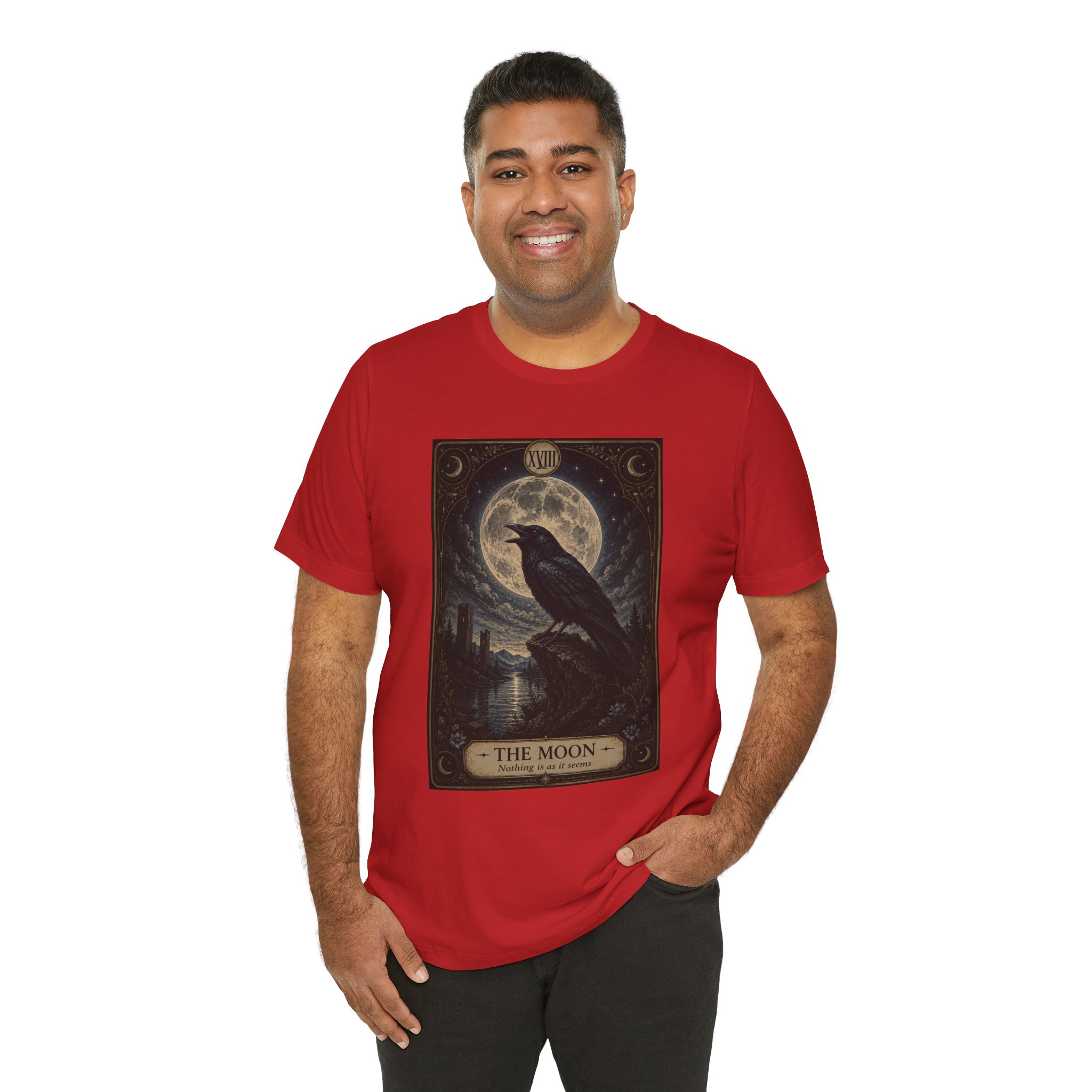 The Moon Raven Tarot Shirt | Nothing Is As It Seems | Gothic Raven Tee | Dark Academia Shirt | Witchcore Apparel | Mystical Crow Gift - Image 8