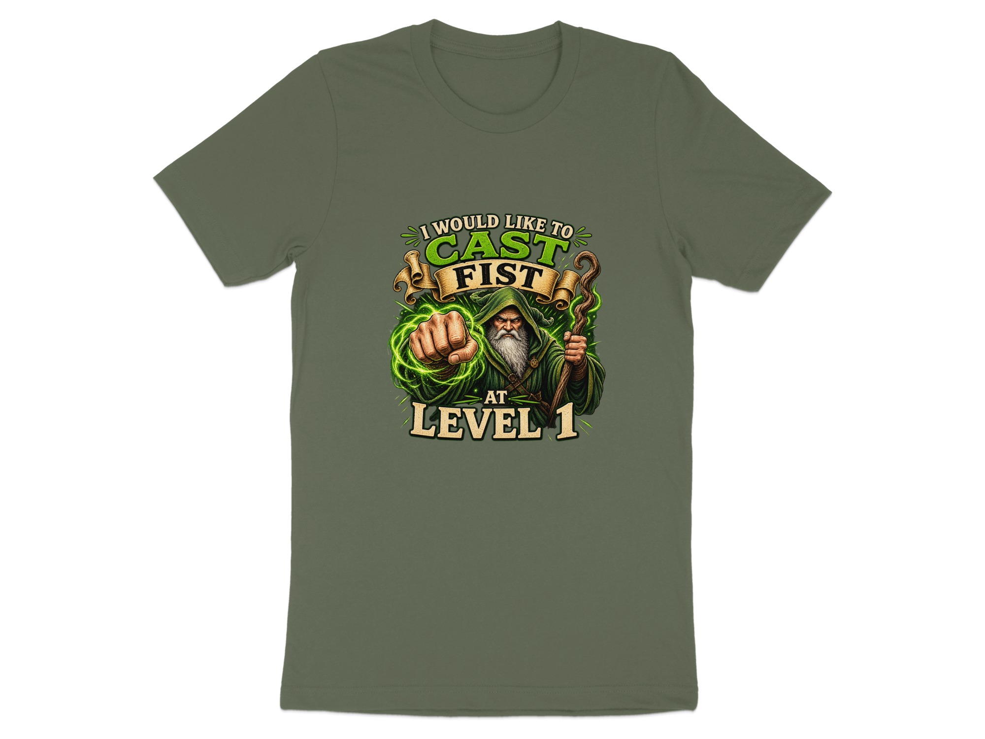 Cast Fist Level 1 Funny Wizard T-Shirt, DnD Gamer RPG Shirt, Sarcastic Fantasy Tee, Dungeons Dragons Gift for DM, Geek Culture Apparel - Image 4