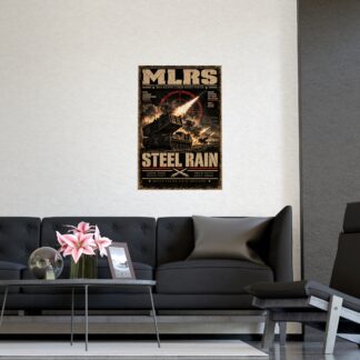 M270 MLRS Steel Rain Artillery Poster, Military Wall Art Decor, Army Veteran Gift, Tactical Rocket System Print, Man Cave Poster Art