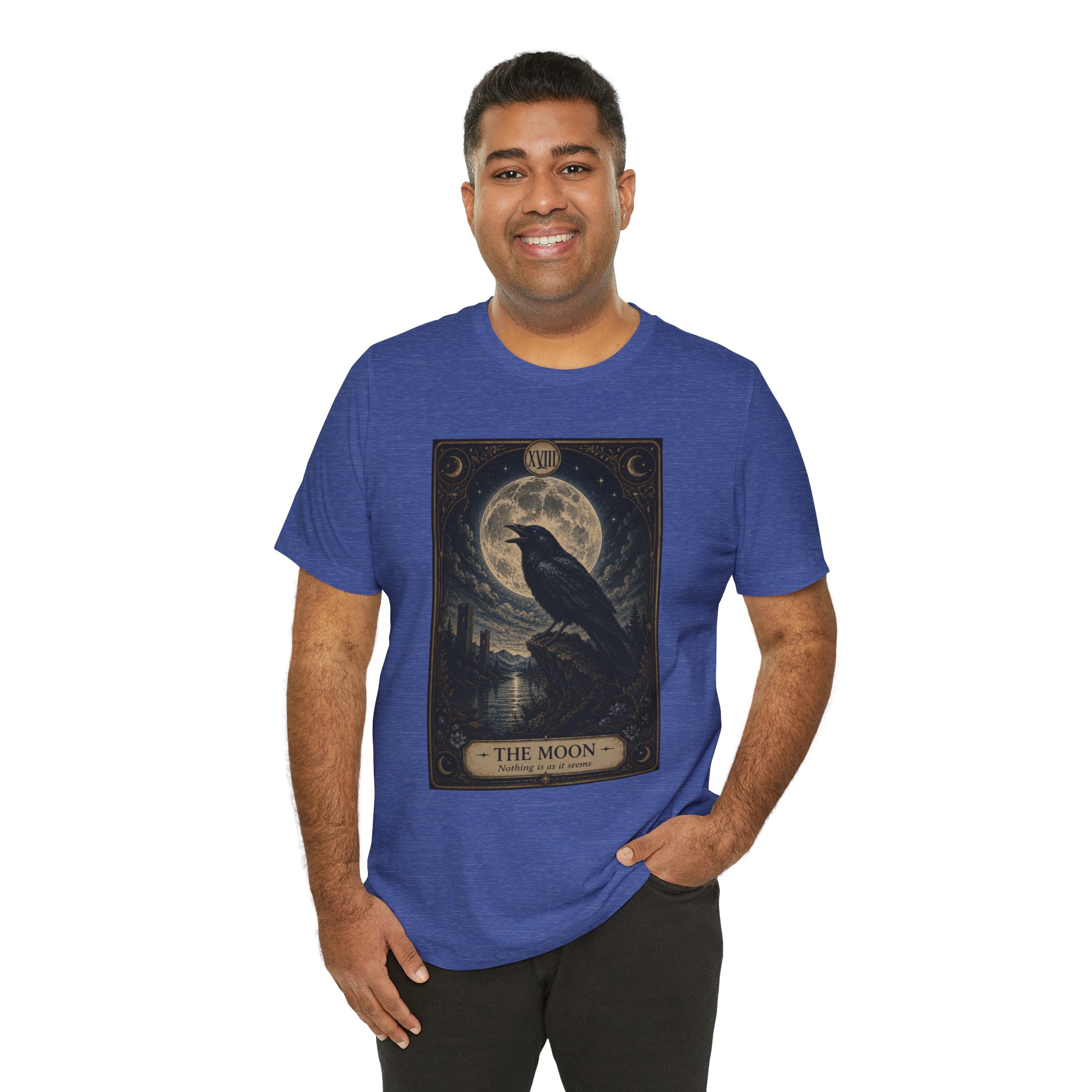 The Moon Raven Tarot Shirt | Nothing Is As It Seems | Gothic Raven Tee | Dark Academia Shirt | Witchcore Apparel | Mystical Crow Gift - Image 5