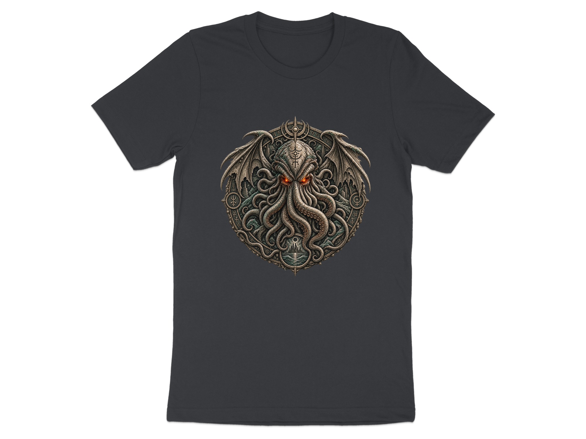 Lovecraftian Cthulhu Mythos Eldritch Horror T-Shirt, Dark Academia Gothic Cosmic Cult Tentacle Monster Tee, Unique Fantasy Gamer Gift - Image 6