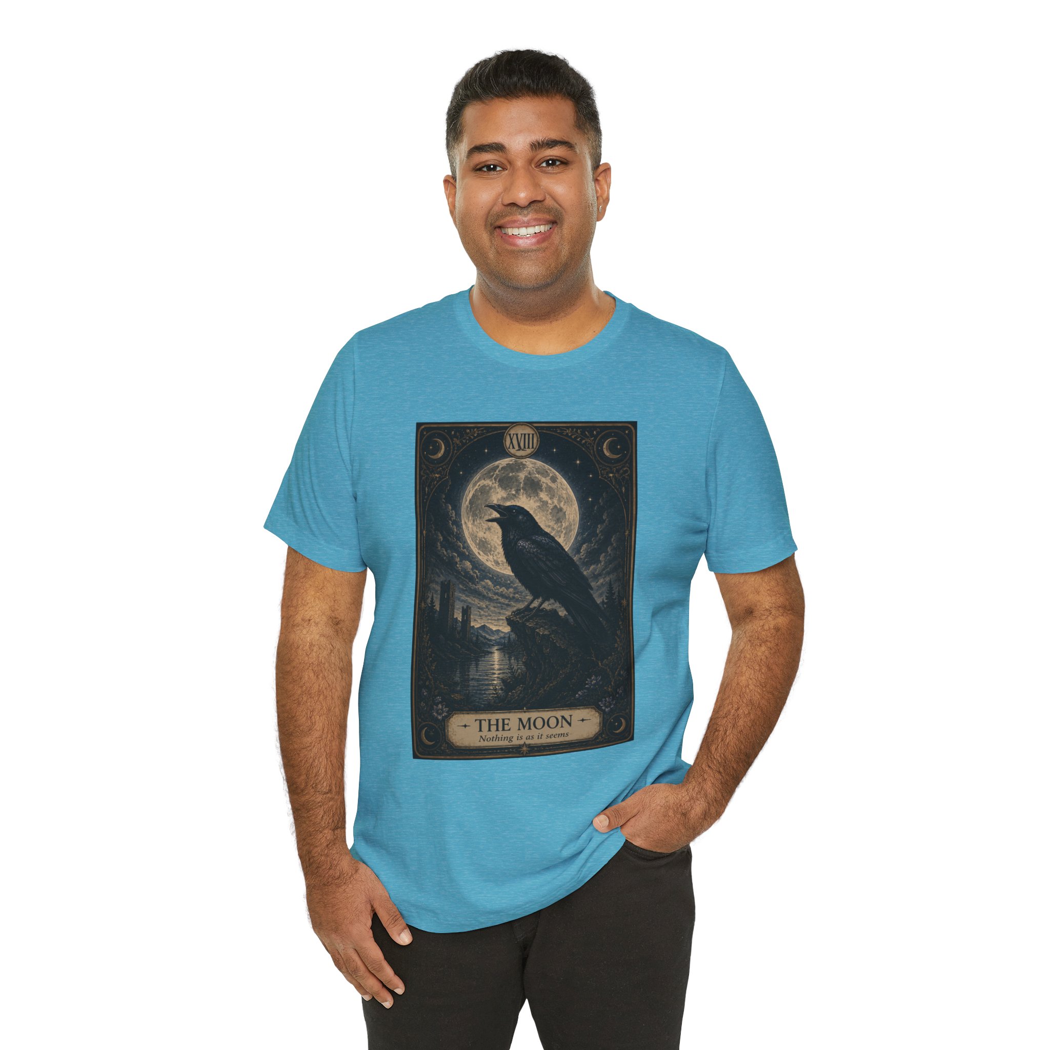 The Moon Raven Tarot Shirt | Nothing Is As It Seems | Gothic Raven Tee | Dark Academia Shirt | Witchcore Apparel | Mystical Crow Gift - Image 6