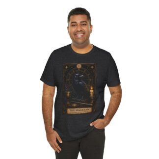 The Magician Tarot Crow T-Shirt | Occult Tarot Card Illustration