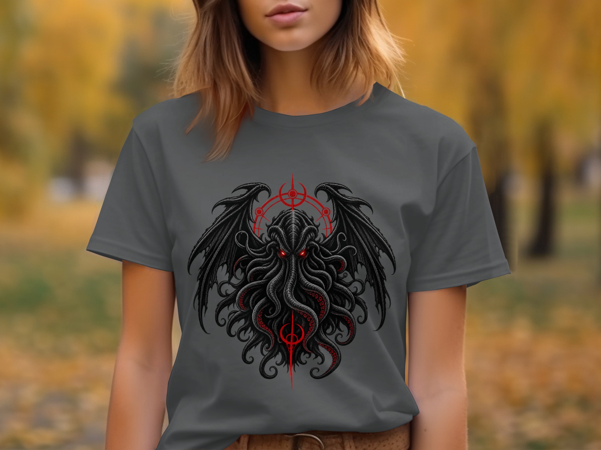Lovecraft Cthulhu T-Shirt, Dark Fantasy Horror Mythos Tee, Eldritch Monster Graphic Shirt, Gothic Grunge Gift Apparel - Image 16