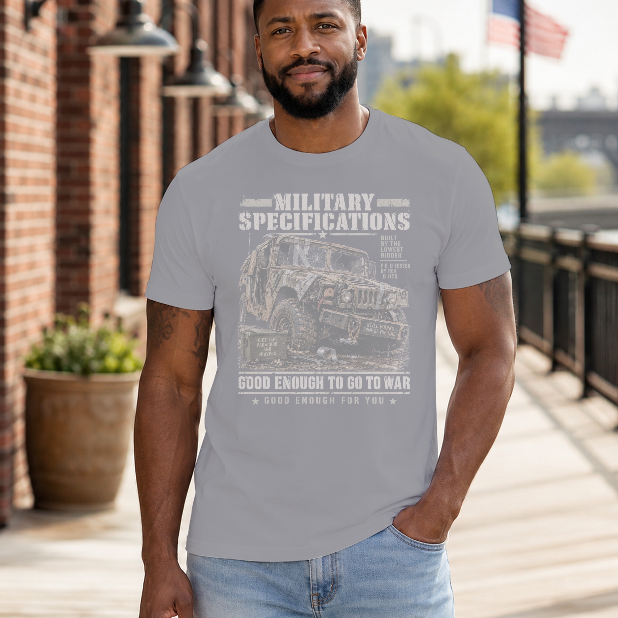 Military Humor T-Shirt Funny Veteran Shirt Military Specs Graphic Tee Sarcastic Army Gift Tactical Mechanic Shirt Funny Gift for Him - Image 7