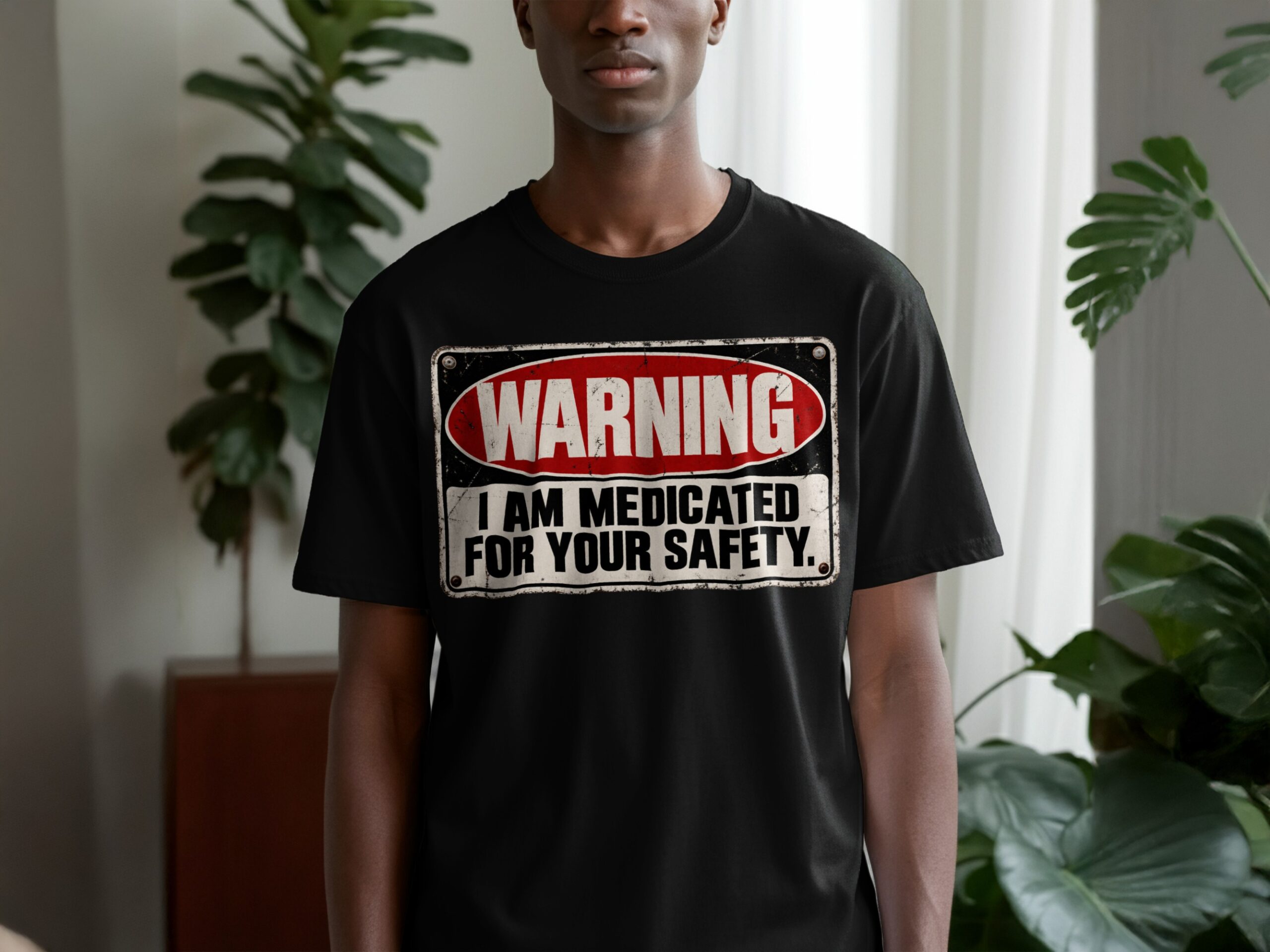 Medicated For Your Safety Shirt, Funny Warning T-Shirt, Sarcastic Mental Health Tee, Dark Humor Graphic Shirt, Introvert Gag Gift - Image 9