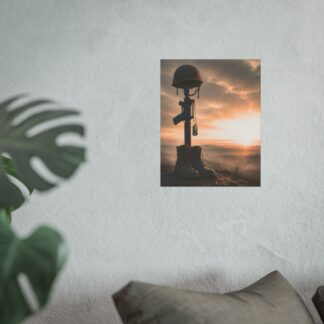 Fallen Soldier Memorial Poster | Military Tribute Wall Art Print, Veteran Remembrance Decor, Patriotic Gift