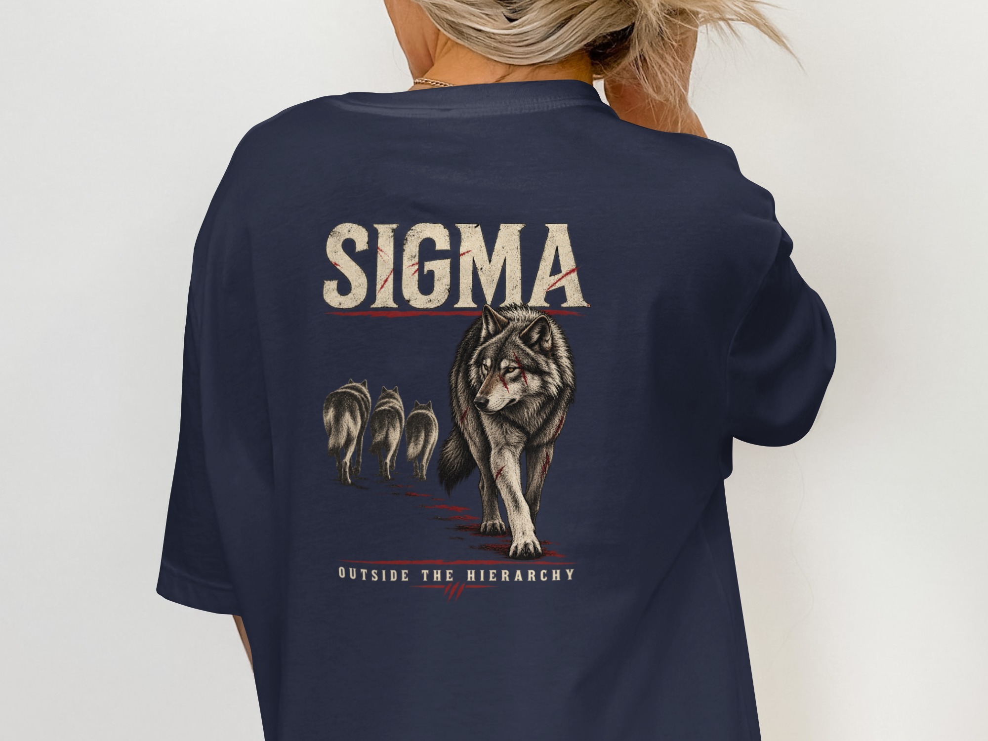 Night Wolf T-Shirt Men | Distressed Wolf Head Graphic Tee | Rugged Animal Print Shirt | Vintage Style Gift For Him | Alpha Wolf Apparel - Image 9