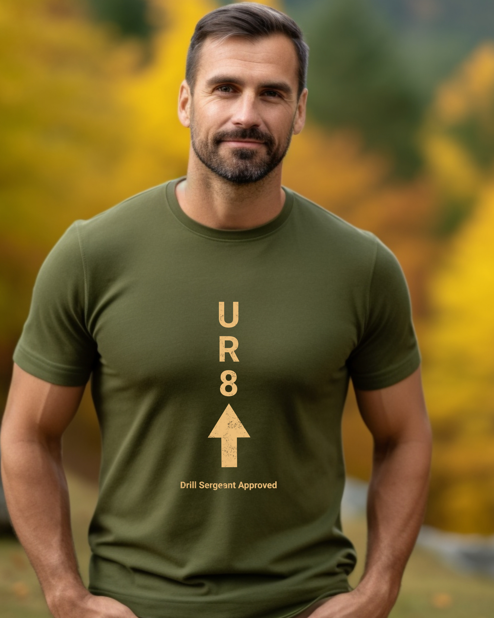 UR8 Arrow Vertical Graphic Tee | Minimal Text Shirt