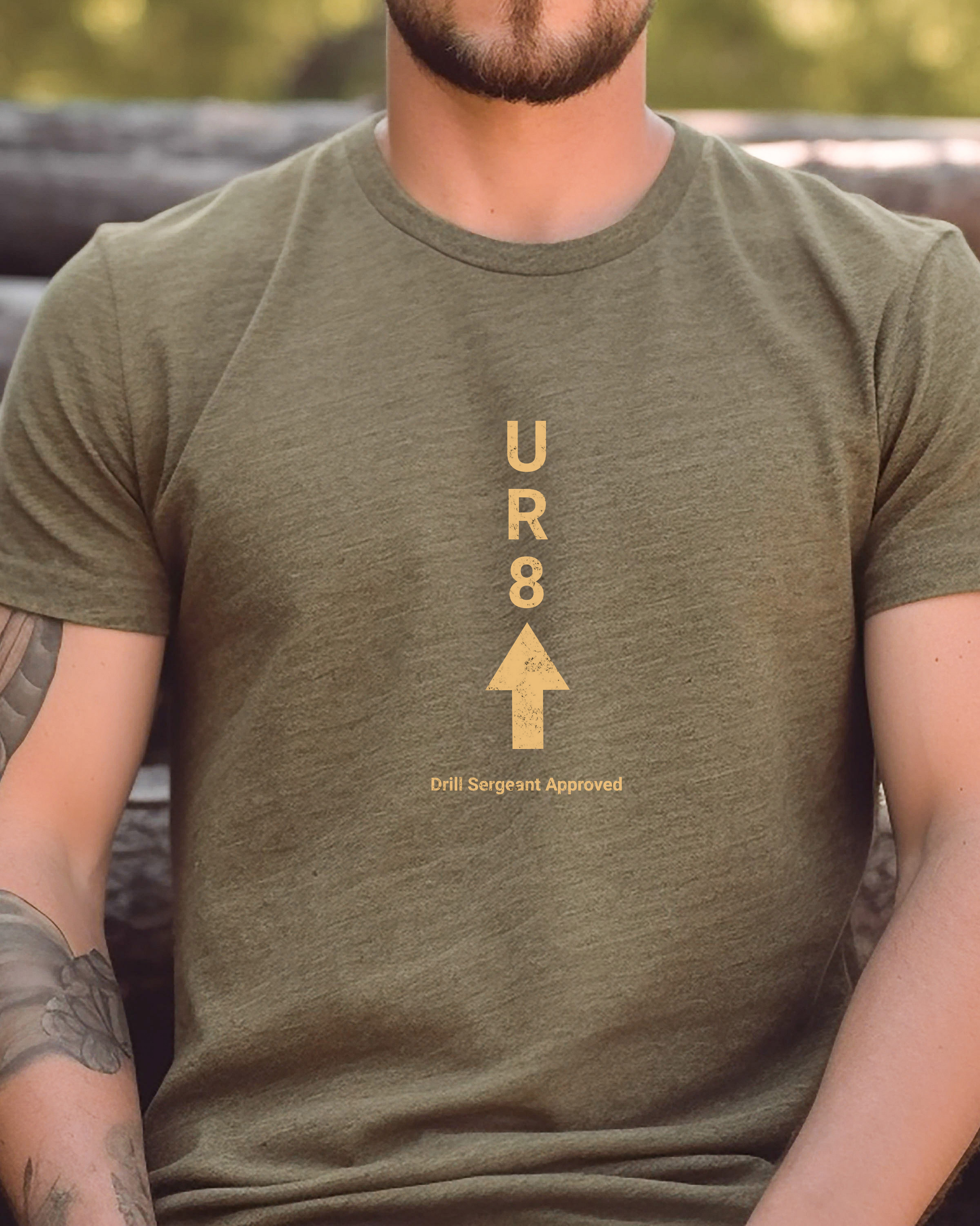 UR8 Arrow Vertical Graphic Tee | Minimal Text Shirt - Image 8