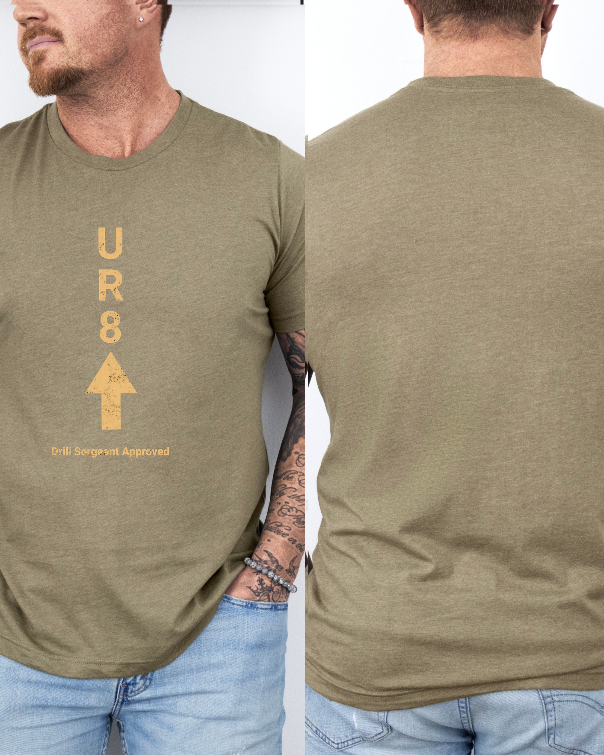 UR8 Arrow Vertical Graphic Tee | Minimal Text Shirt - Image 10