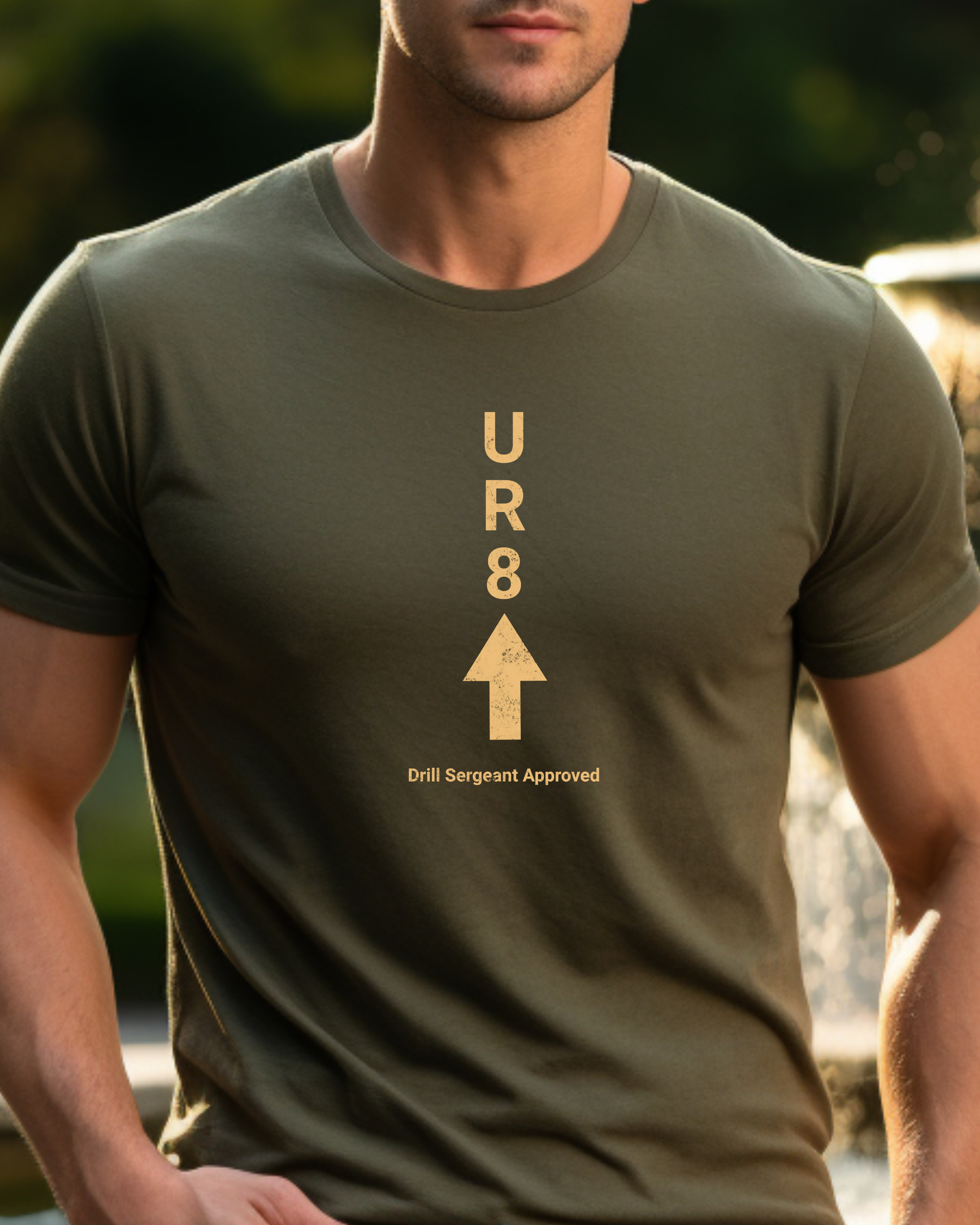 UR8 Arrow Vertical Graphic Tee | Minimal Text Shirt - Image 12