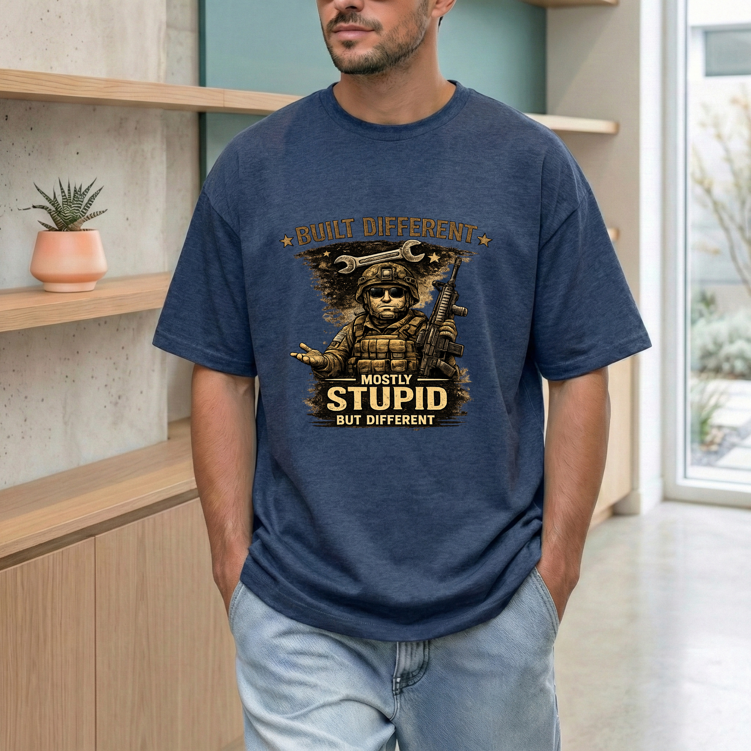 Sarcasm Is My Thank You For Understanding T-Shirt | Military Soldier Coffee Design - Image 2