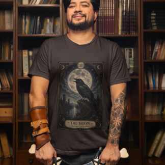 The Moon Raven Tarot Shirt | Nothing Is As It Seems | Gothic Raven Tee | Dark Academia Shirt | Witchcore Apparel | Mystical Crow Gift