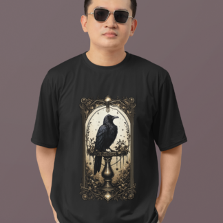 Gothic Raven Shirt | Dark Academia Raven Tee | Mystical Crow Art | Witchcore Apparel | Raven Lover Gift | Dark Fantasy Clothing