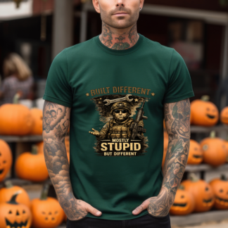 Built Different Mostly Stupid But Different Mechanic Tee | Wrench Graphic