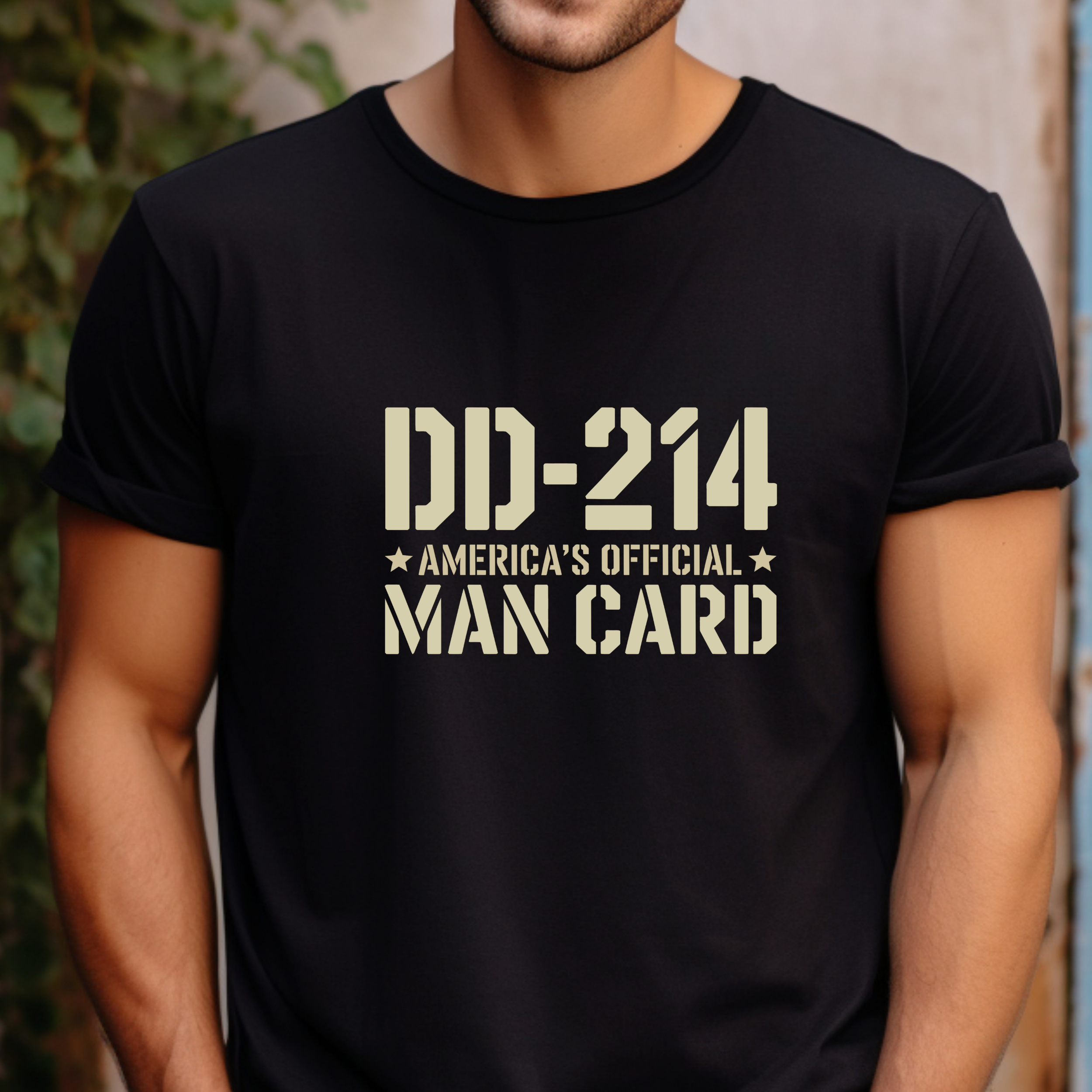 DD-214 Americas Official Man Card T-Shirt Veteran Military Tee - Image 3