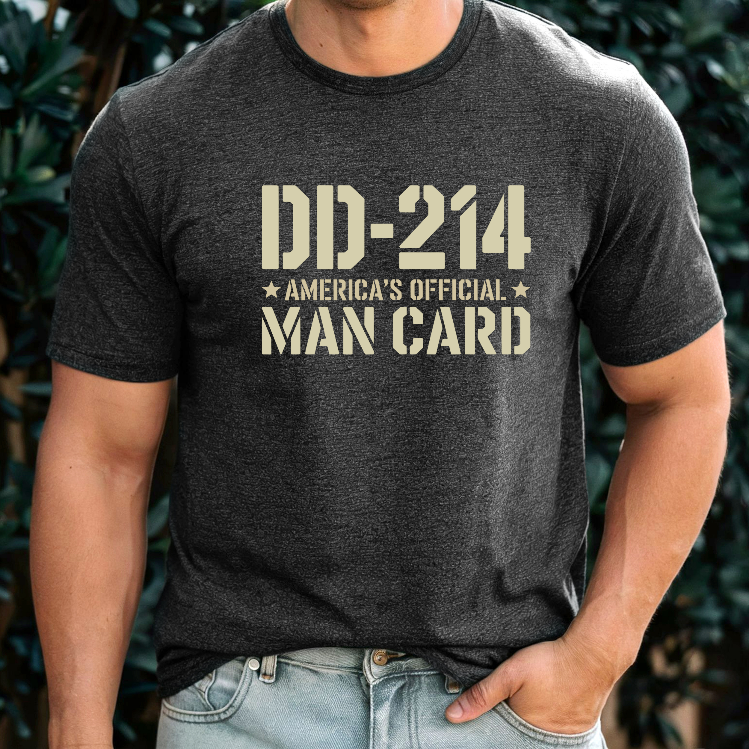 DD-214 Americas Official Man Card T-Shirt Veteran Military Tee - Image 5