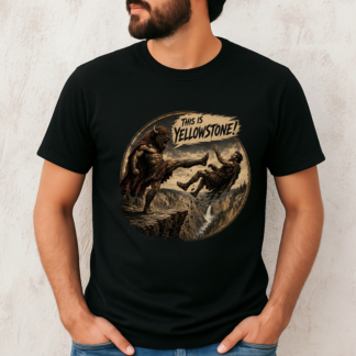Sarcastic Yellowstone Bison Skull Tee | National Park Vintage Graphic T-Shirt