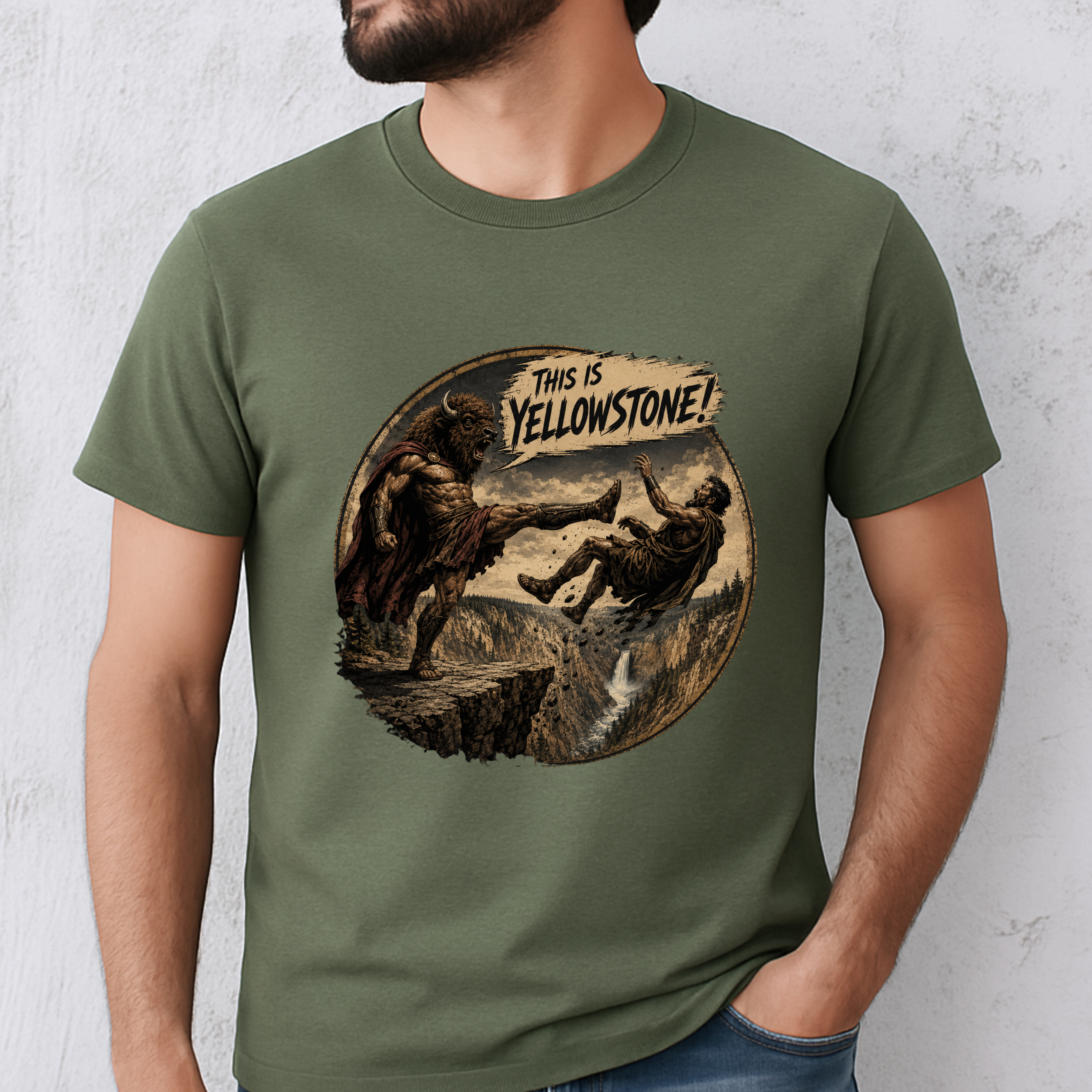Sarcastic Yellowstone Bison Skull Tee | National Park Vintage Graphic T-Shirt - Image 5