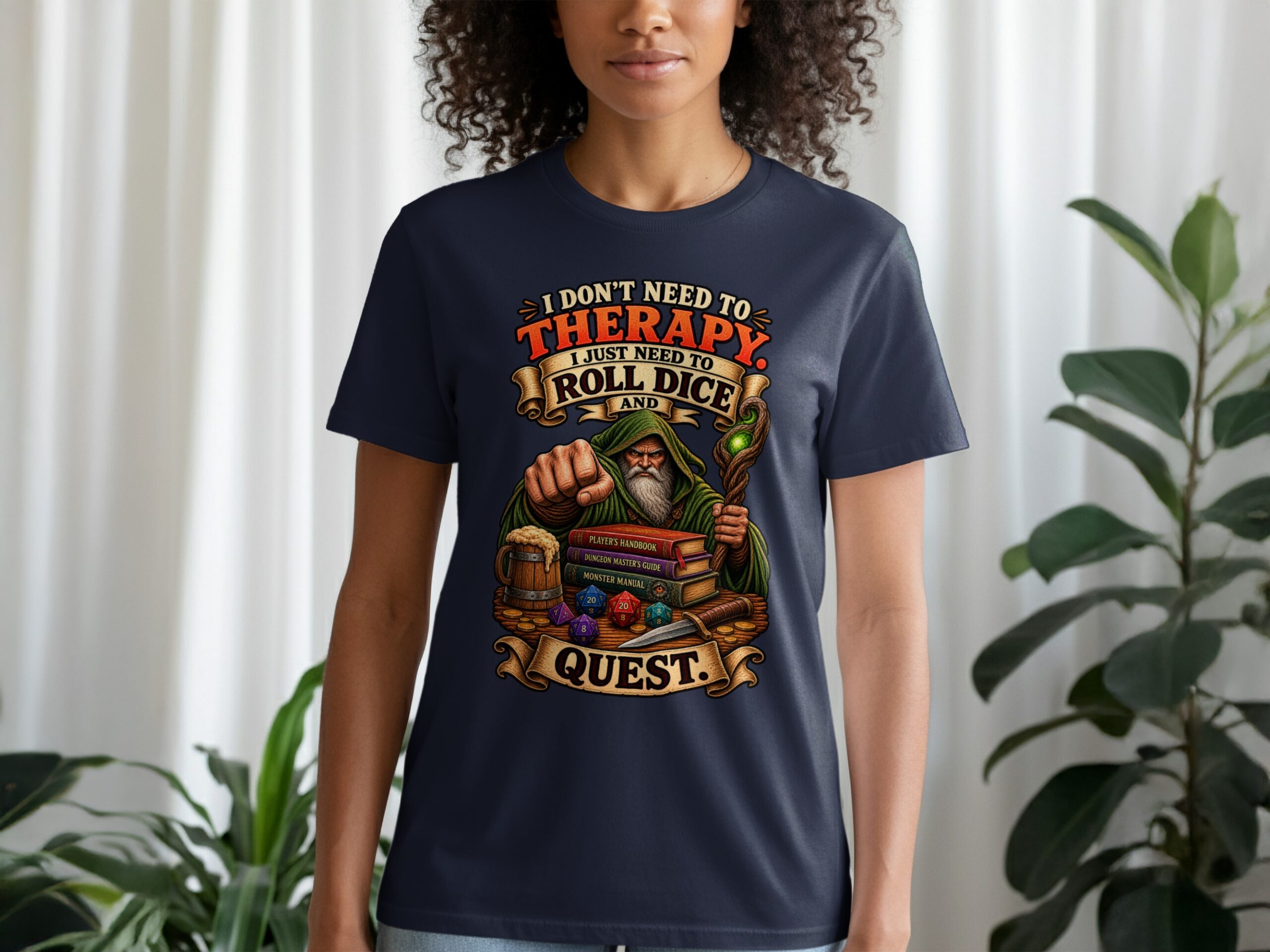 Roll Dice Quest Dungeons Dragons T-Shirt, Funny RPG Gaming Tee, Dungeon Master Gift, Fantasy Wizard Gamer Apparel - Image 10