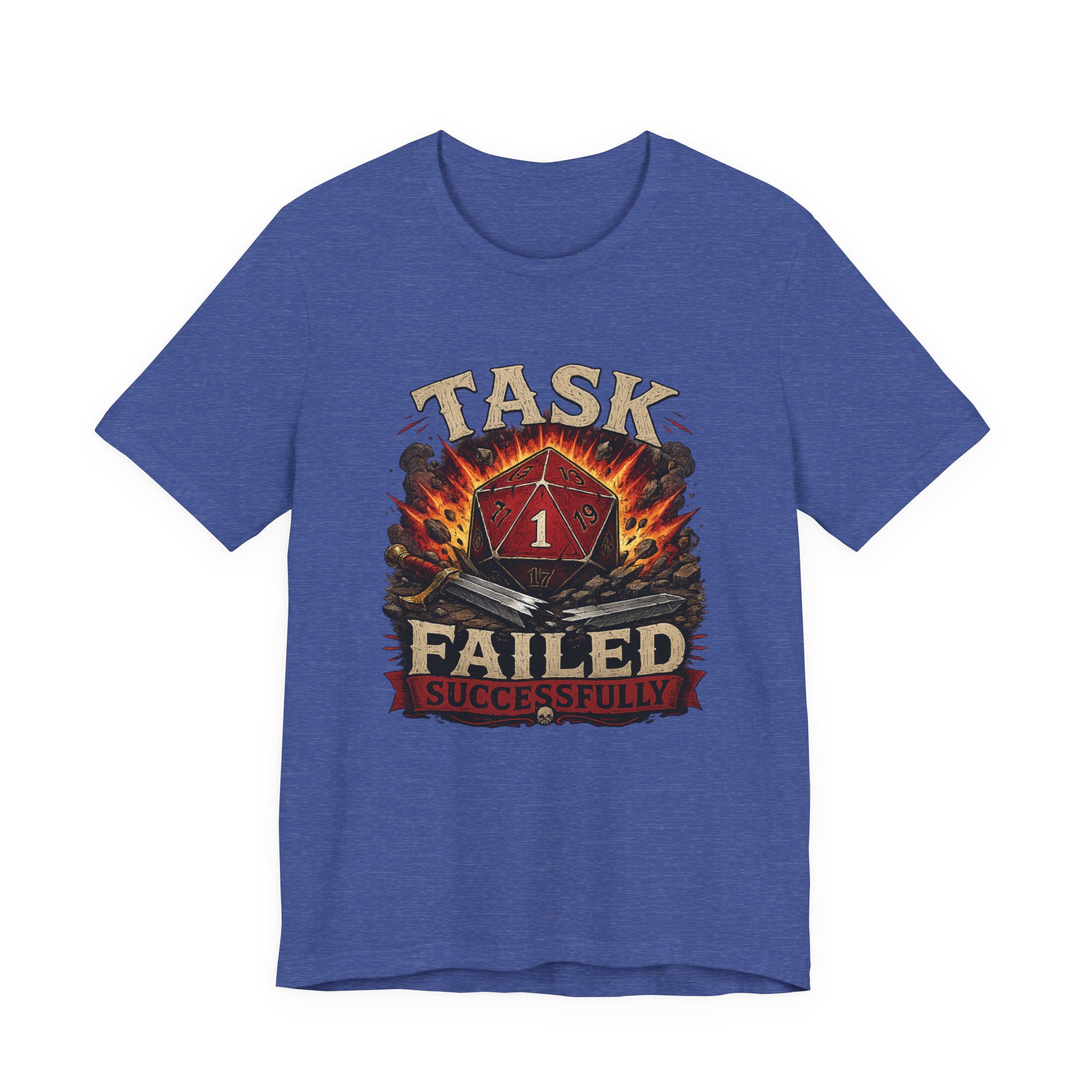 Task Failed Successfully Shirt | Nat 1 D20 Dice Shirt | Critical Fail RPG Humor | Funny DnD Gift | Dungeon Master Tabletop Gaming Tee - Image 11