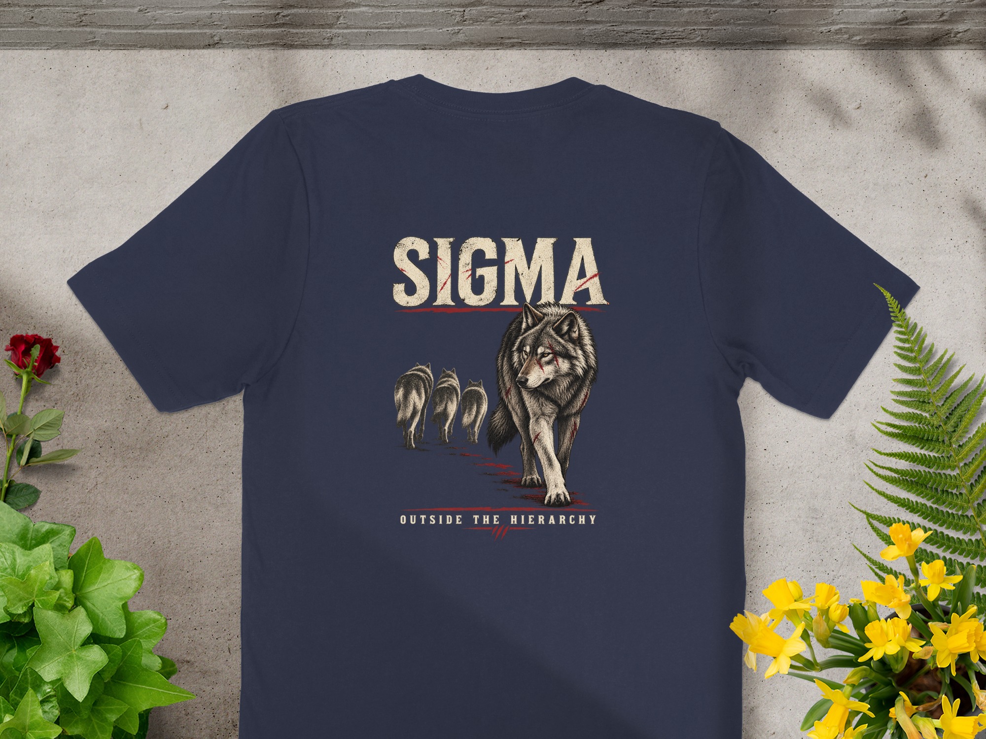 Night Wolf T-Shirt Men | Distressed Wolf Head Graphic Tee | Rugged Animal Print Shirt | Vintage Style Gift For Him | Alpha Wolf Apparel - Image 14