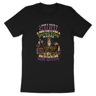 Dungeon Master T-Shirt: Funny DM Gift | TTRPG Gaming Tee | Side Quests Fantasy Roleplaying Apparel for D and D Enthusiasts and Gamers