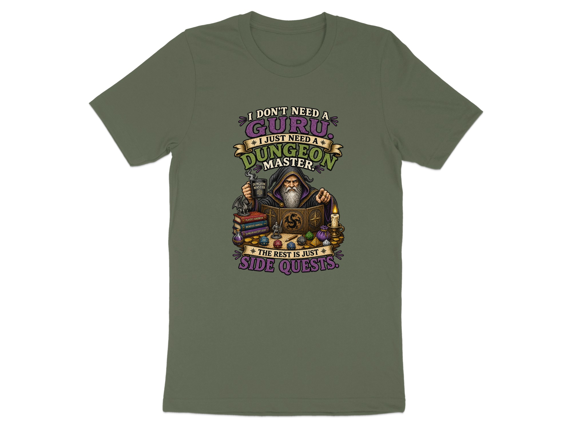 Dungeon Master T-Shirt: Funny DM Gift | TTRPG Gaming Tee | Side Quests Fantasy Roleplaying Apparel for D and D Enthusiasts and Gamers - Image 4