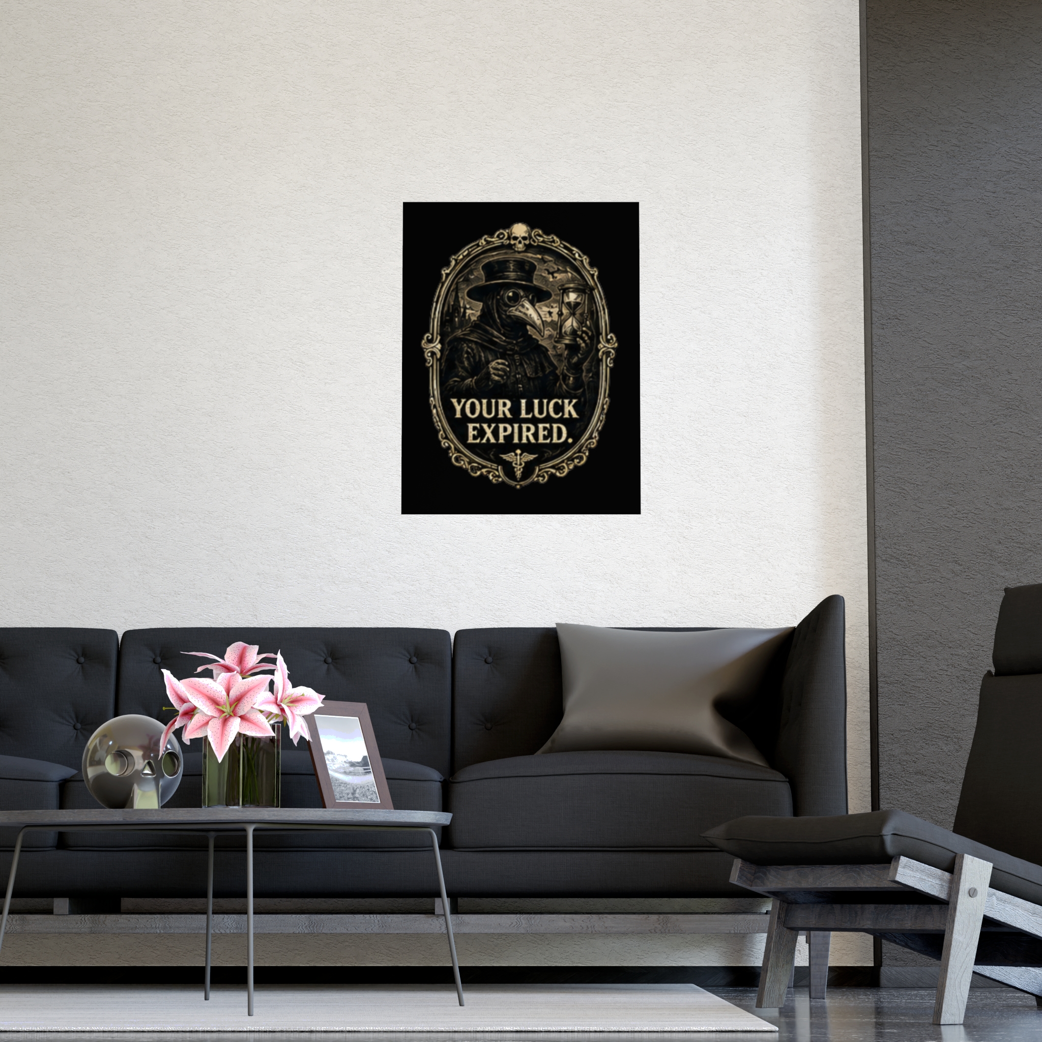 Gothic Plague Doctor 'Your Luck Expired' Macabre Art Print | Dark Academia Victorian Steampunk Wall Decor Poster - Image 8