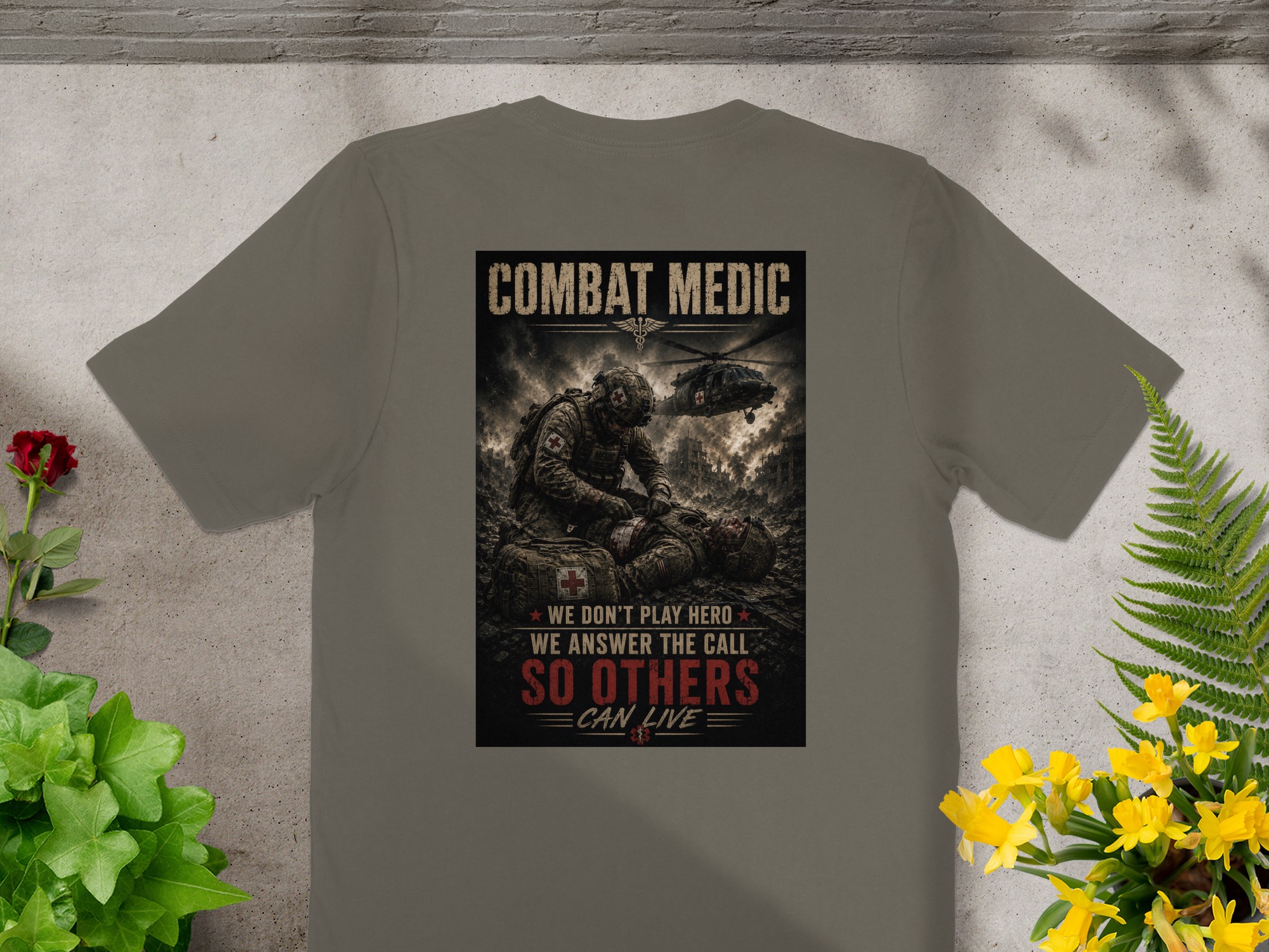 TITLE Combat Medic T-Shirt, So Others May Live, Army 68W Military Medic Shirt, Veteran Tactical Medical Gift, Star of Life Graphic Tee - Image 10