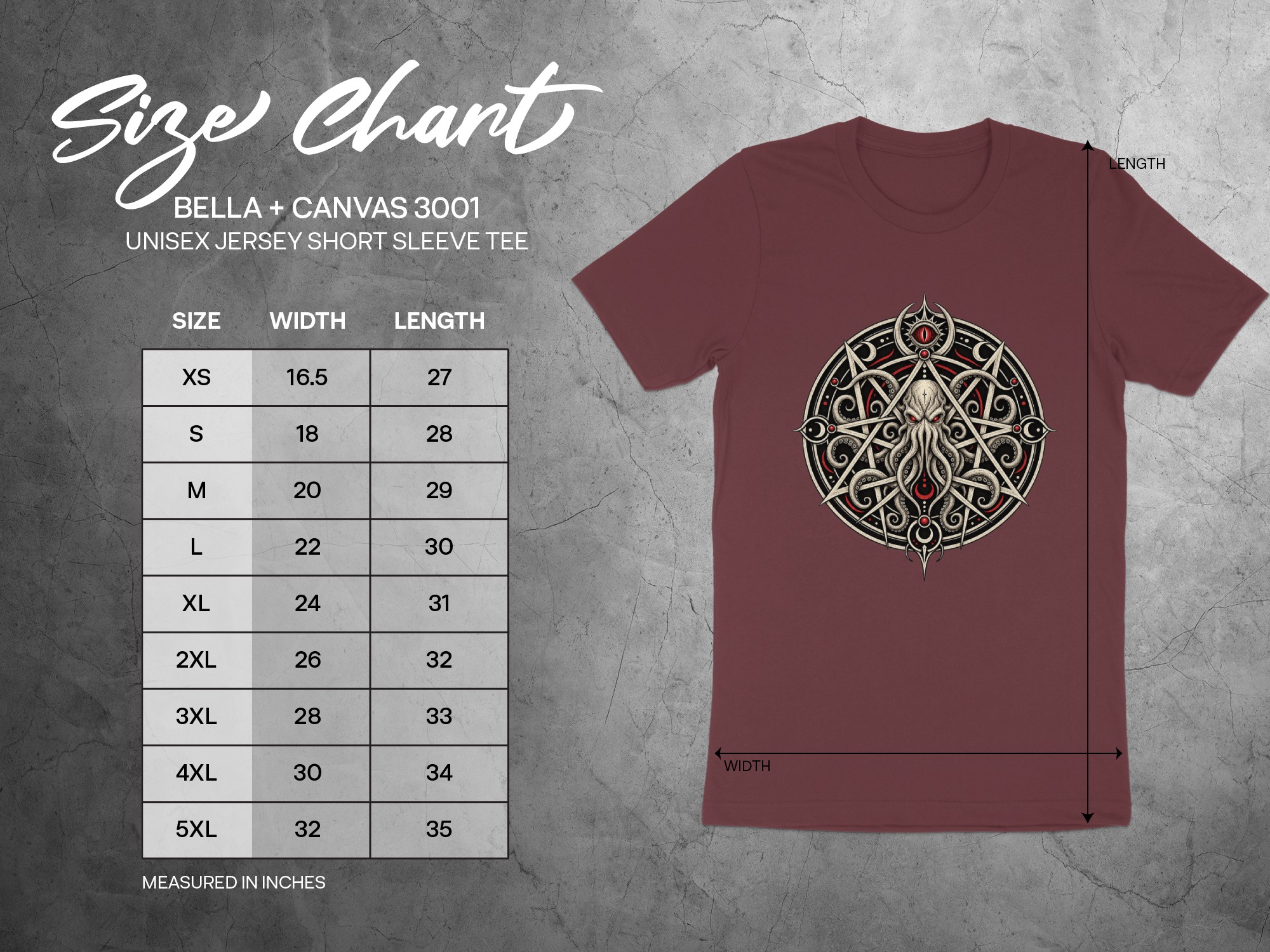 Lovecraftian Cthulhu Pentagram T-Shirt, Eldritch Horror Eye Gothic Occult Graphic Tee for Dark Academia Fans & Fantasy Fan Gift - Image 5