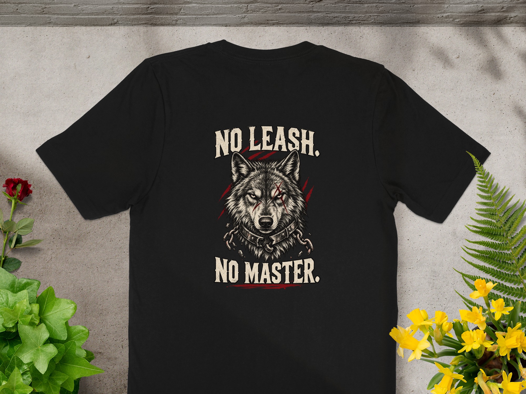 Nightwolf T-Shirt, Distressed Wolf Graphic Tee, Rugged Men's Vintage Style Wildlife Animal Lover Gift Shirt - Image 15