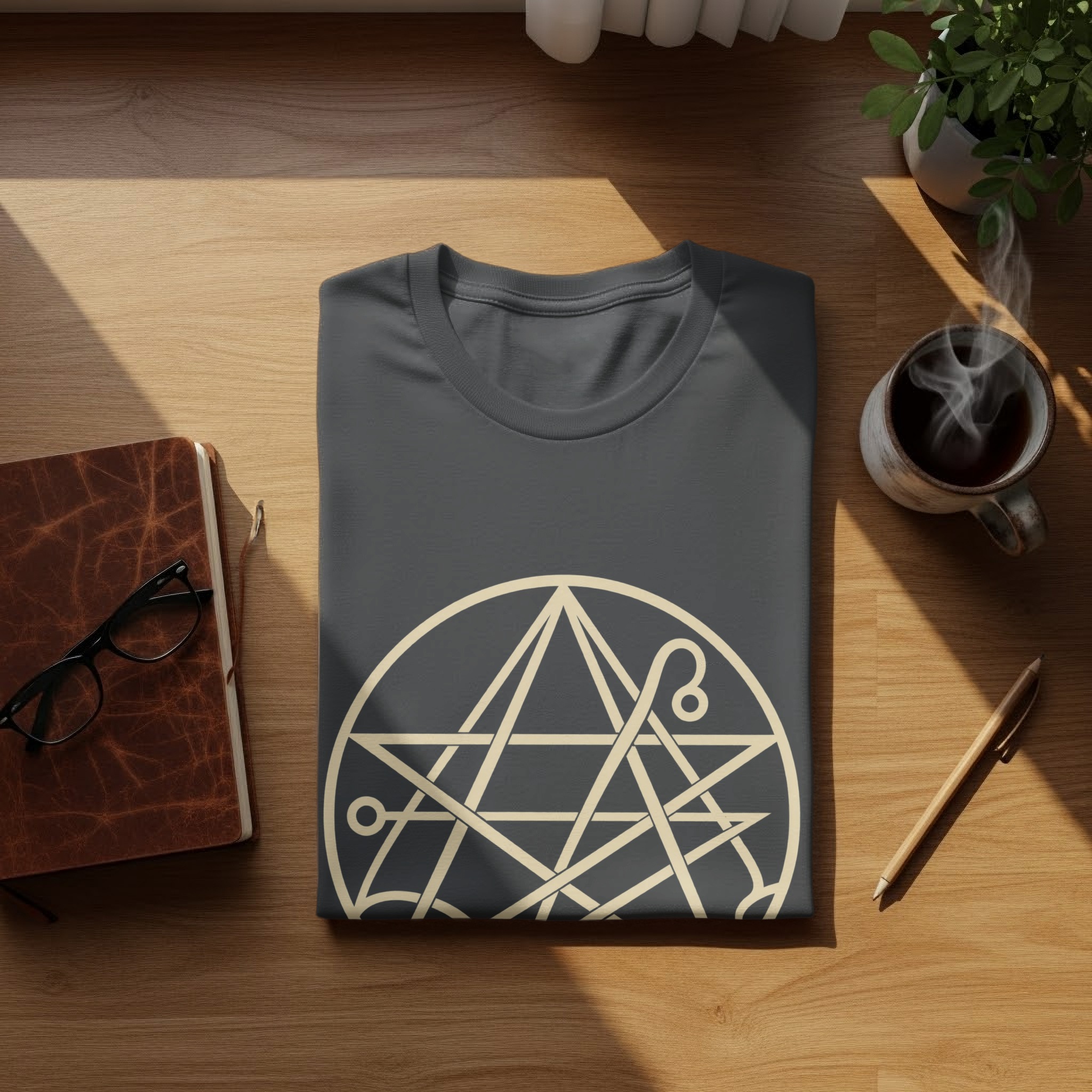 Occult Symbol Magic Circle T-Shirt, Witchy Aesthetic Mystic Pentagram Graphic Tee, Dark Academia Esoteric Spiritual Gift - Image 17