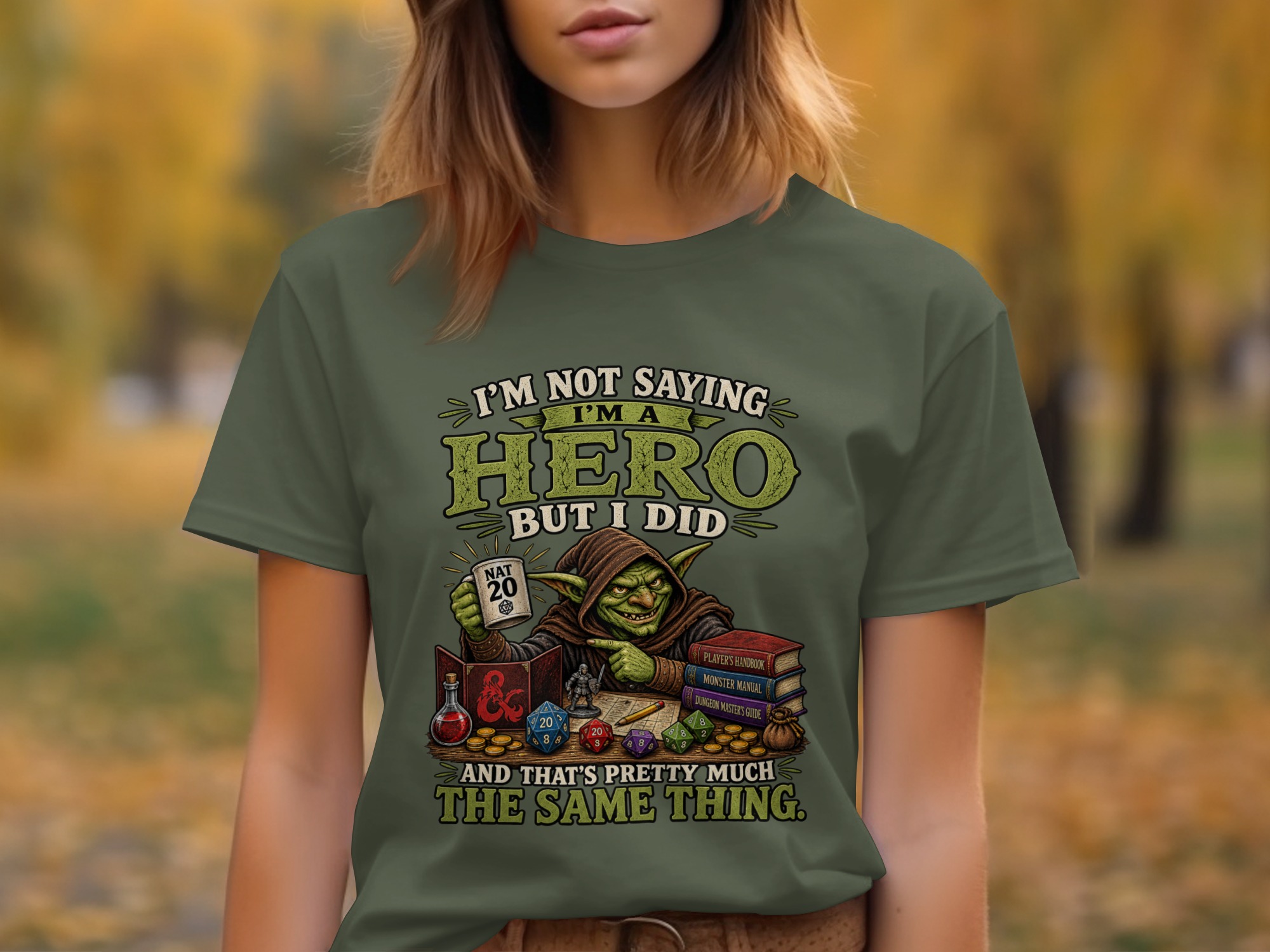 DnD Hero T-Shirt, Nat 20 Gamer RPG Tee, Funny Tabletop Gaming Shirt, Dungeon Master Gift, Geek Culture Fantasy Roleplay Top - Image 8