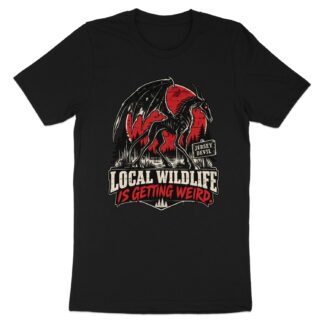 Jersey Devil Shirt Local Wildlife Is Getting Weird T-Shirt, Vintage Cryptid Tee, Pine Barrens Folklore Gift, Retro Spooky Horror Top