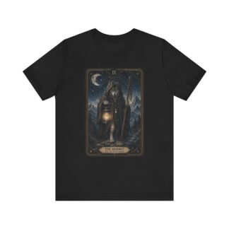 The Hermit Tarot Illustration Tee | Occult Moon Lantern Graphic T-Shirt